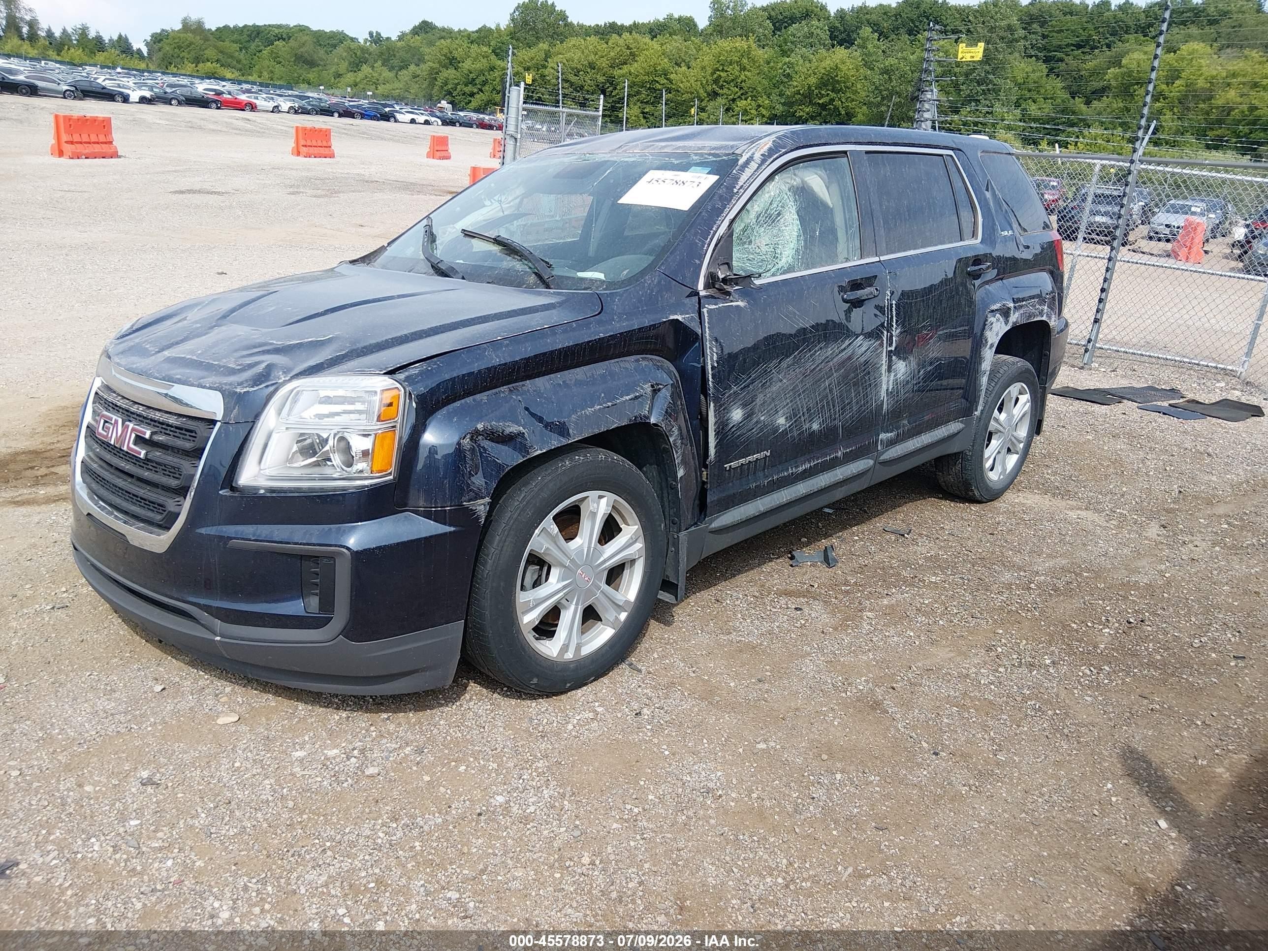 2017 Gmc Terrain Sle-1 Dark Blue vin: 2GKALMEKXH6201912