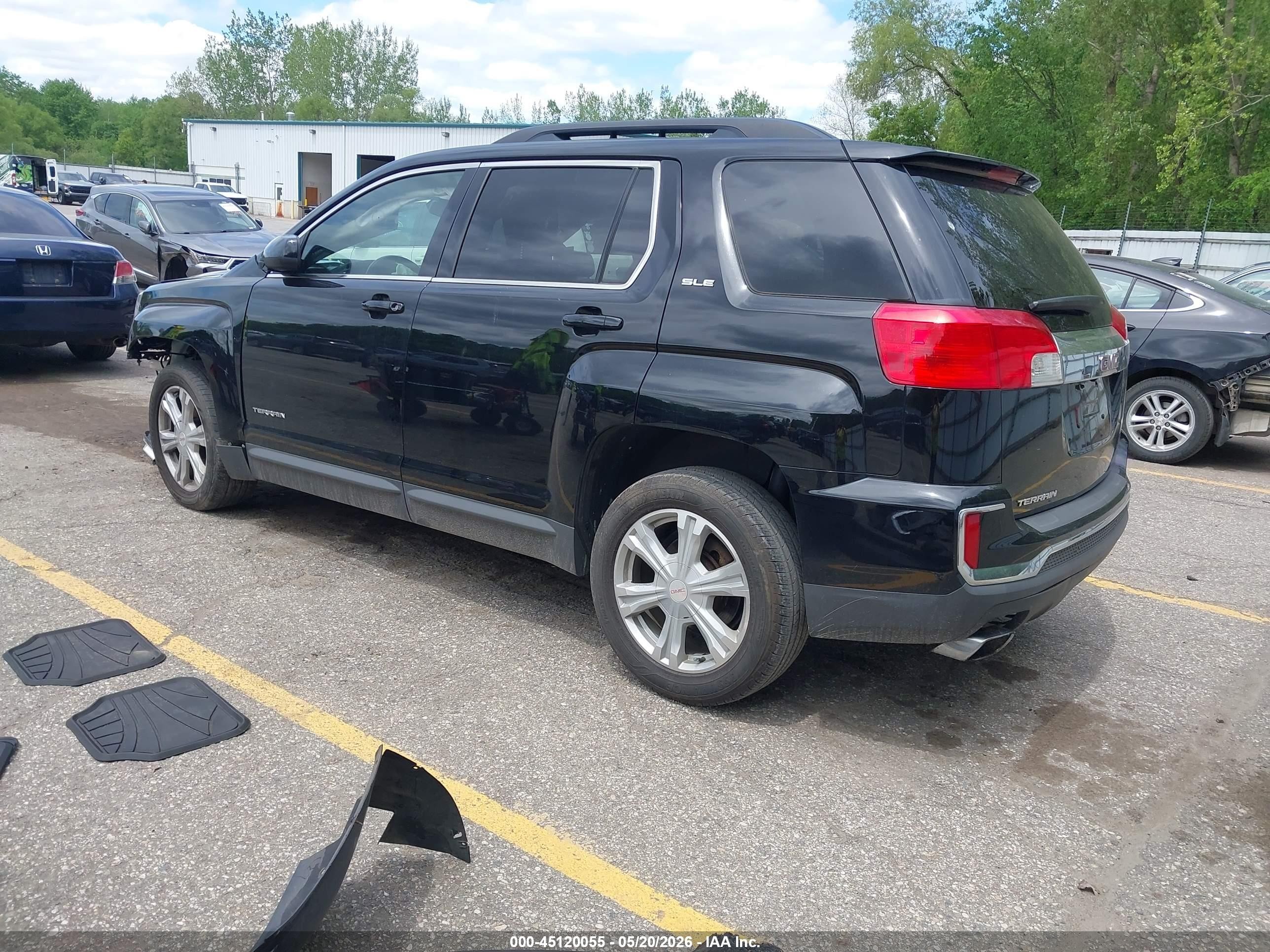 2017 Gmc Terrain Sle-2 Black vin: 2GKALNEK1H6306778