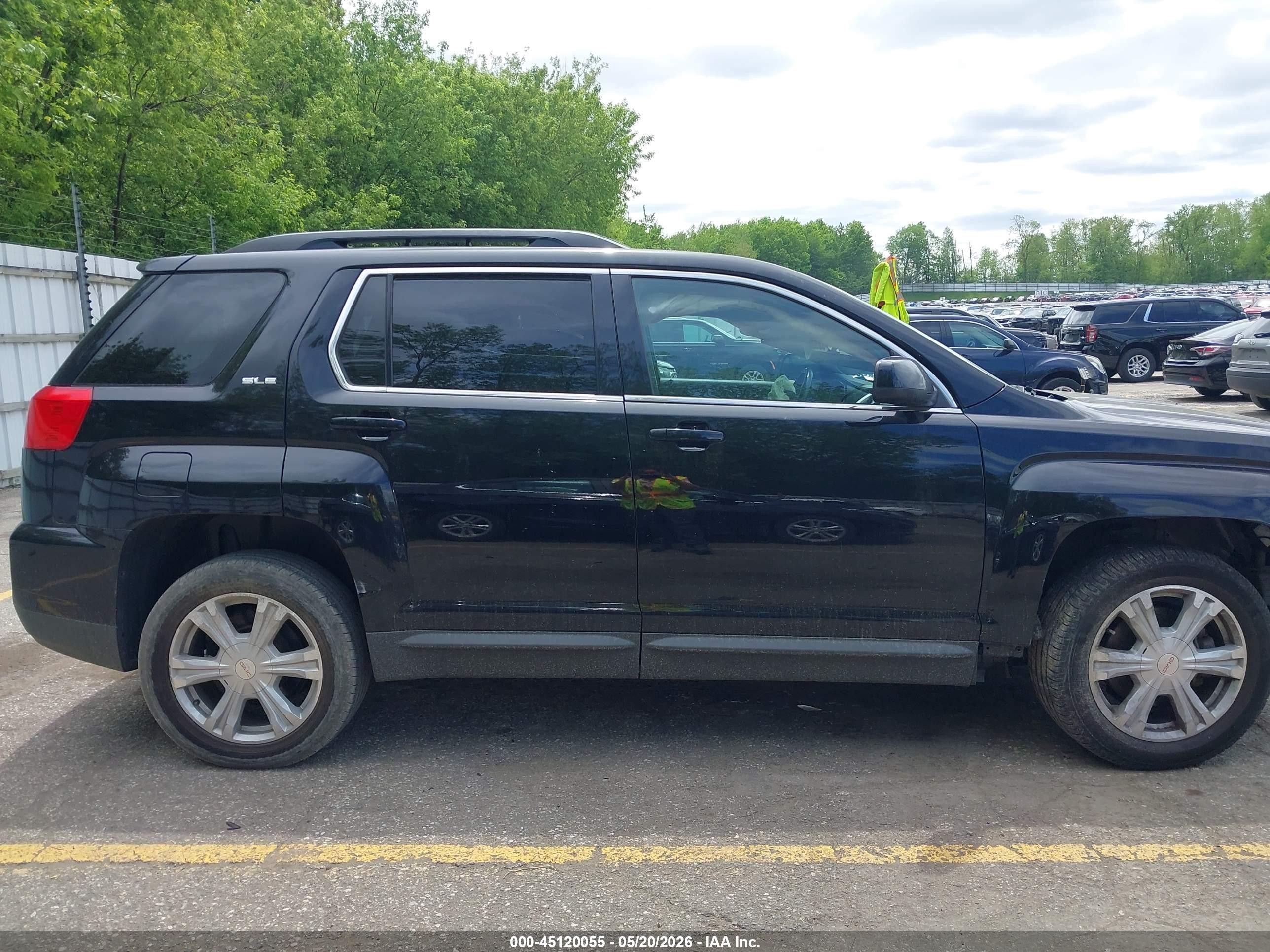 2017 Gmc Terrain Sle-2 Black vin: 2GKALNEK1H6306778