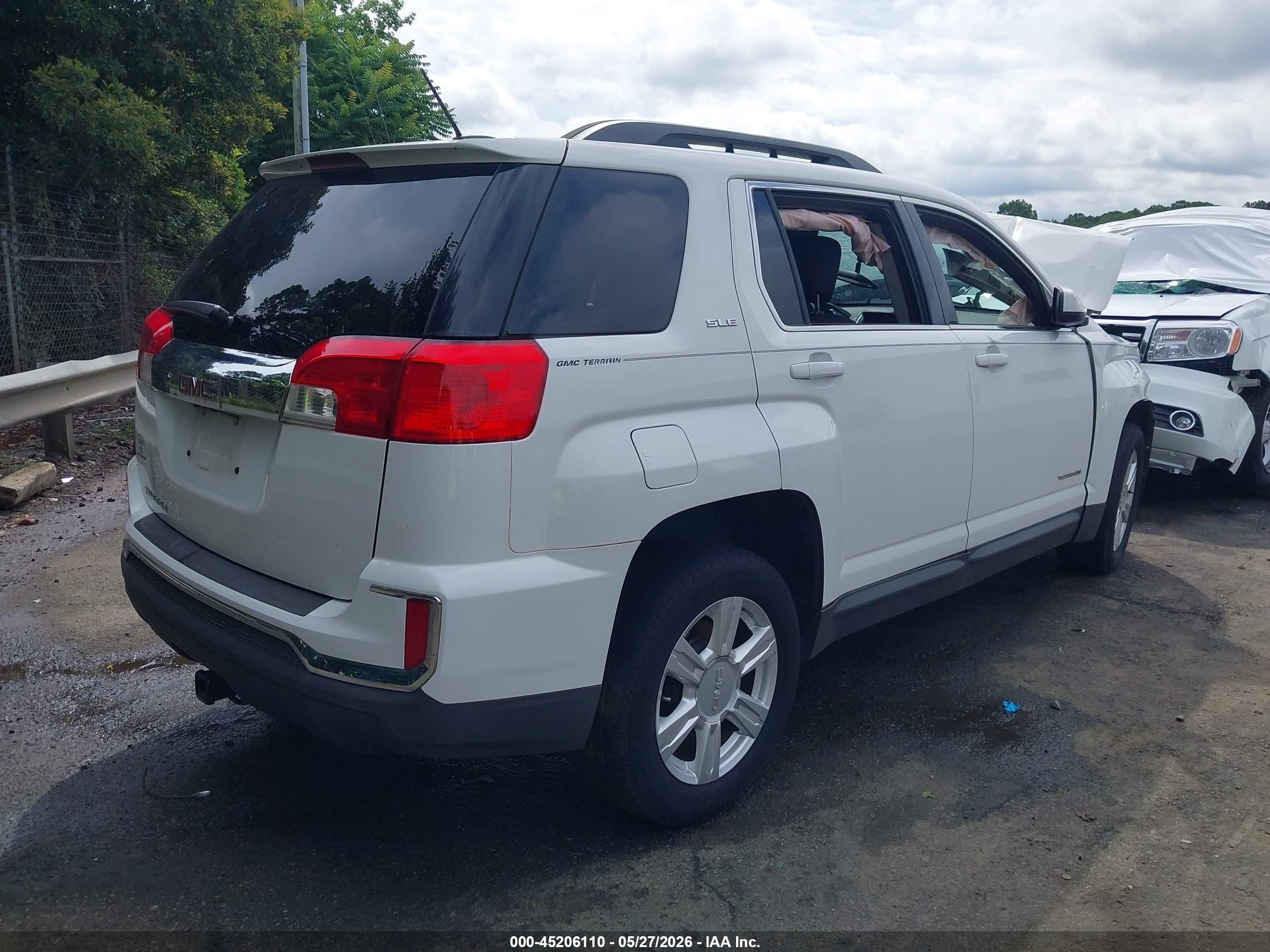 2016 Gmc Terrain Sle-2 Белый vin: 2GKALNEK2G6132119