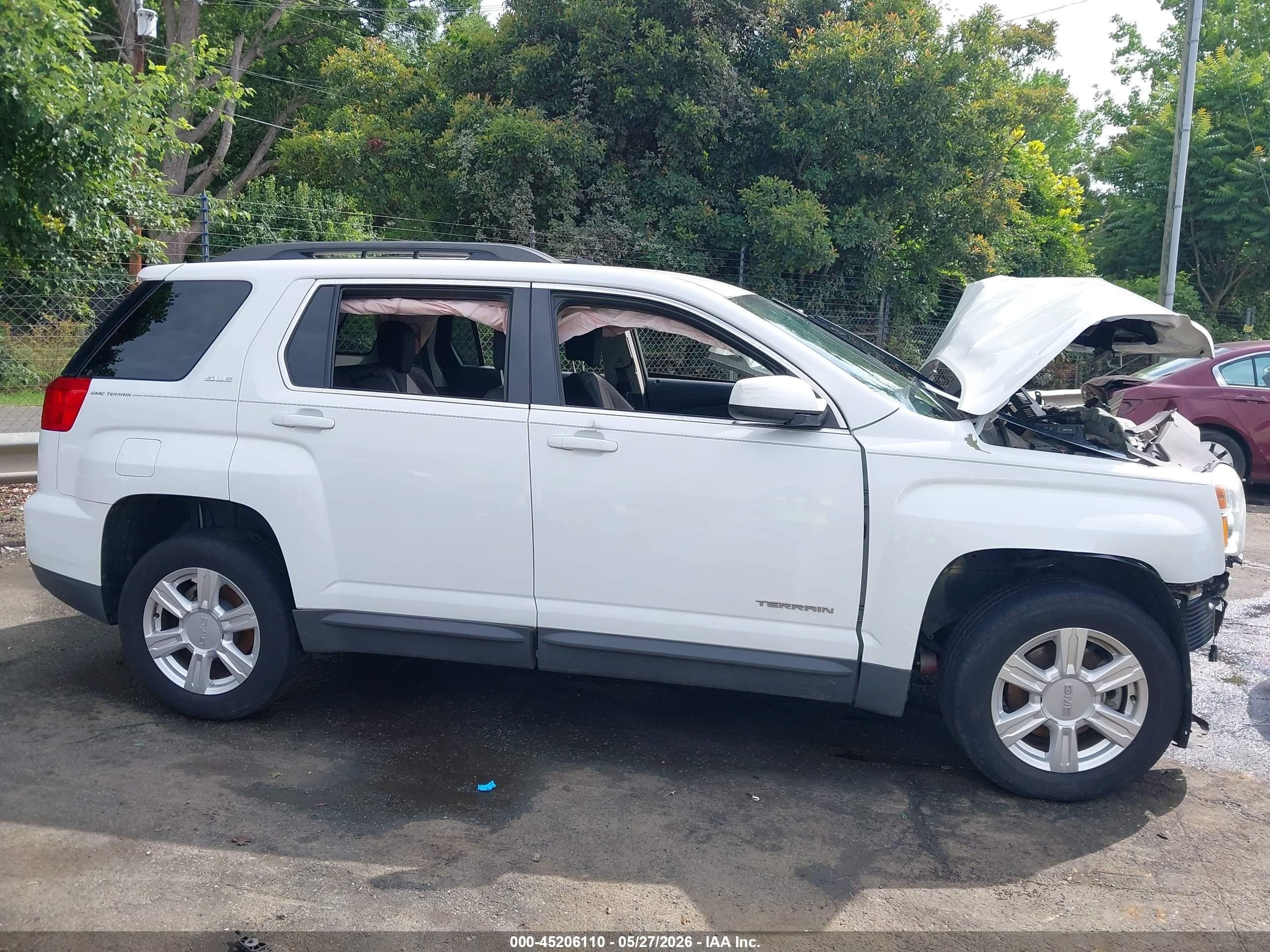 2016 Gmc Terrain Sle-2 Белый vin: 2GKALNEK2G6132119