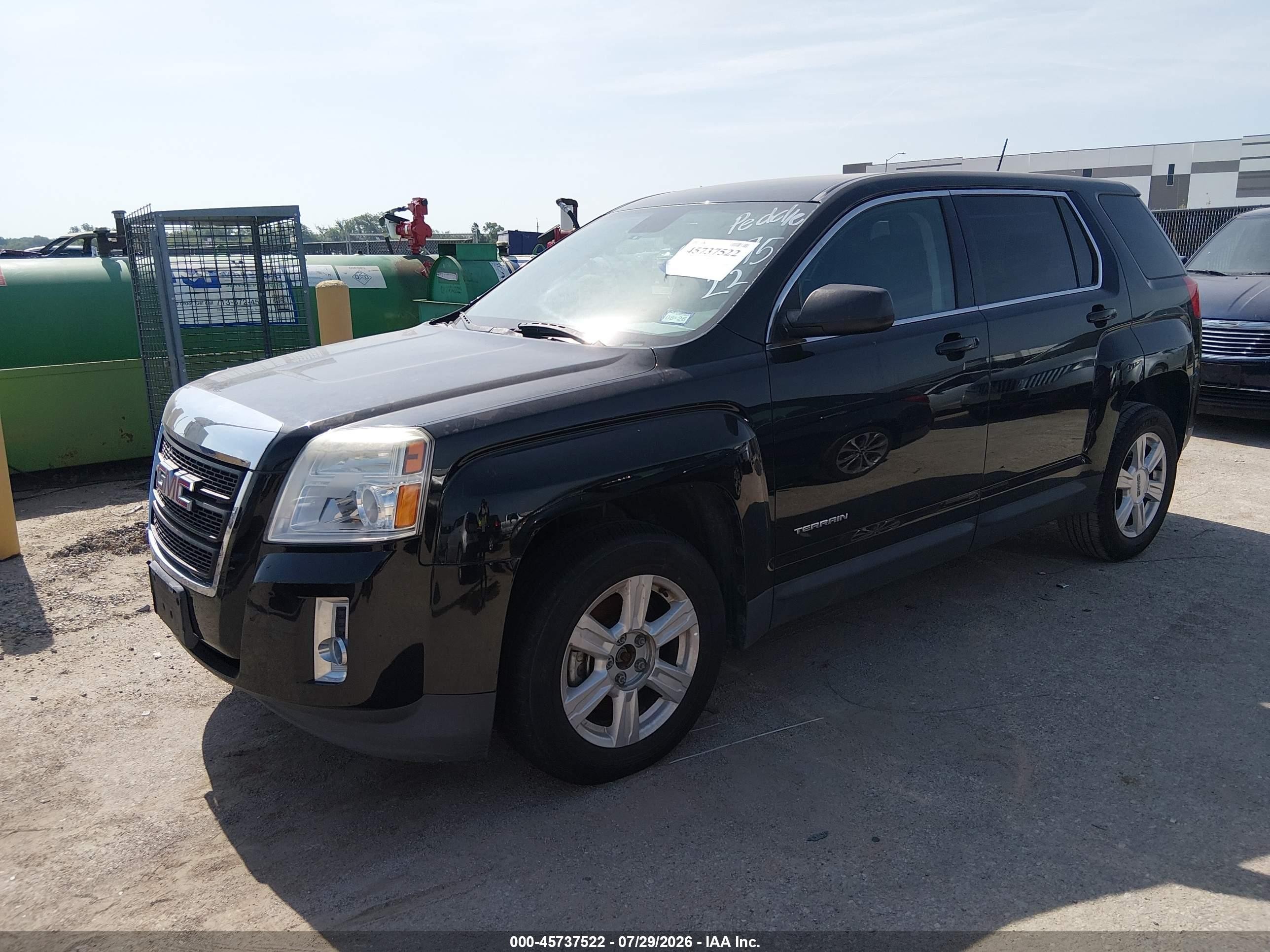 2015 Gmc Terrain Sl Black vin: 2GKALNEK3F6362525