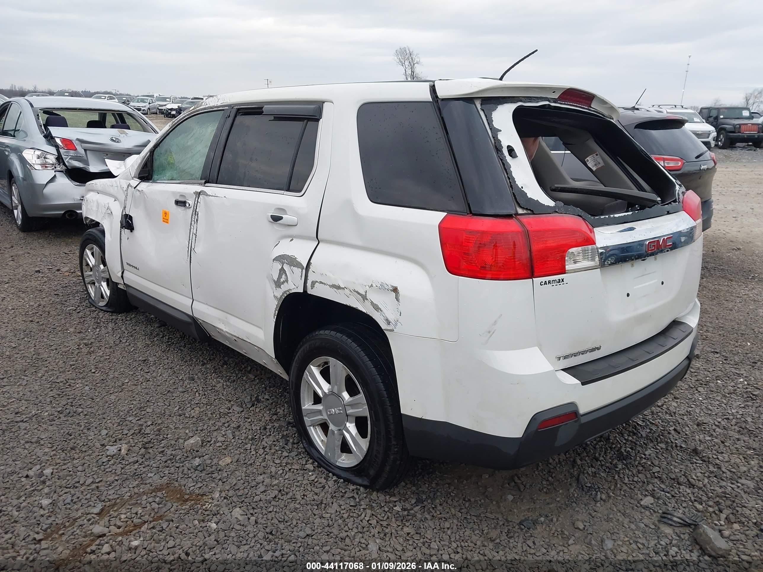 2015 Gmc Terrain Sl White vin: 2GKALNEK4F6350688