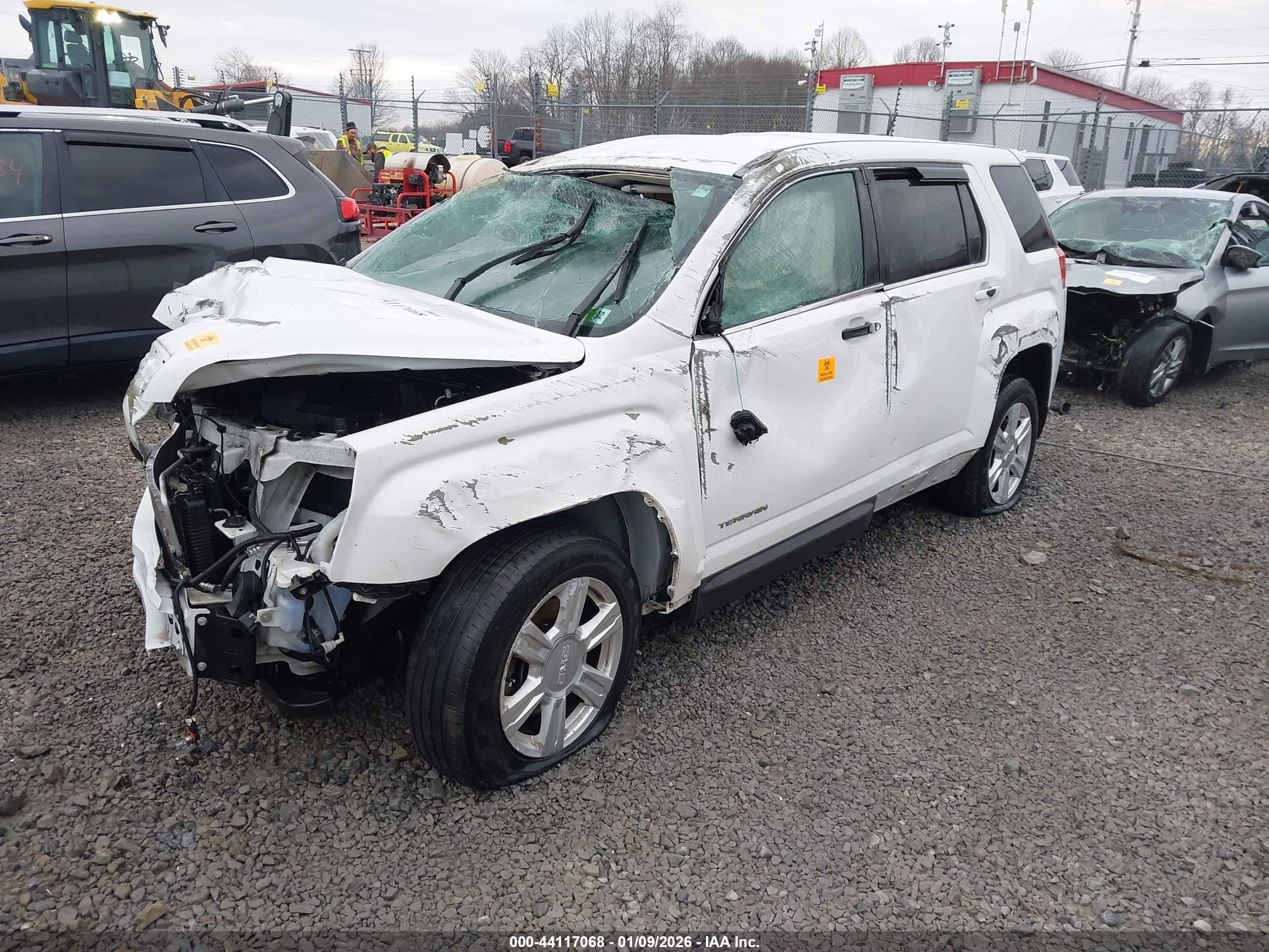 2015 Gmc Terrain Sl White vin: 2GKALNEK4F6350688