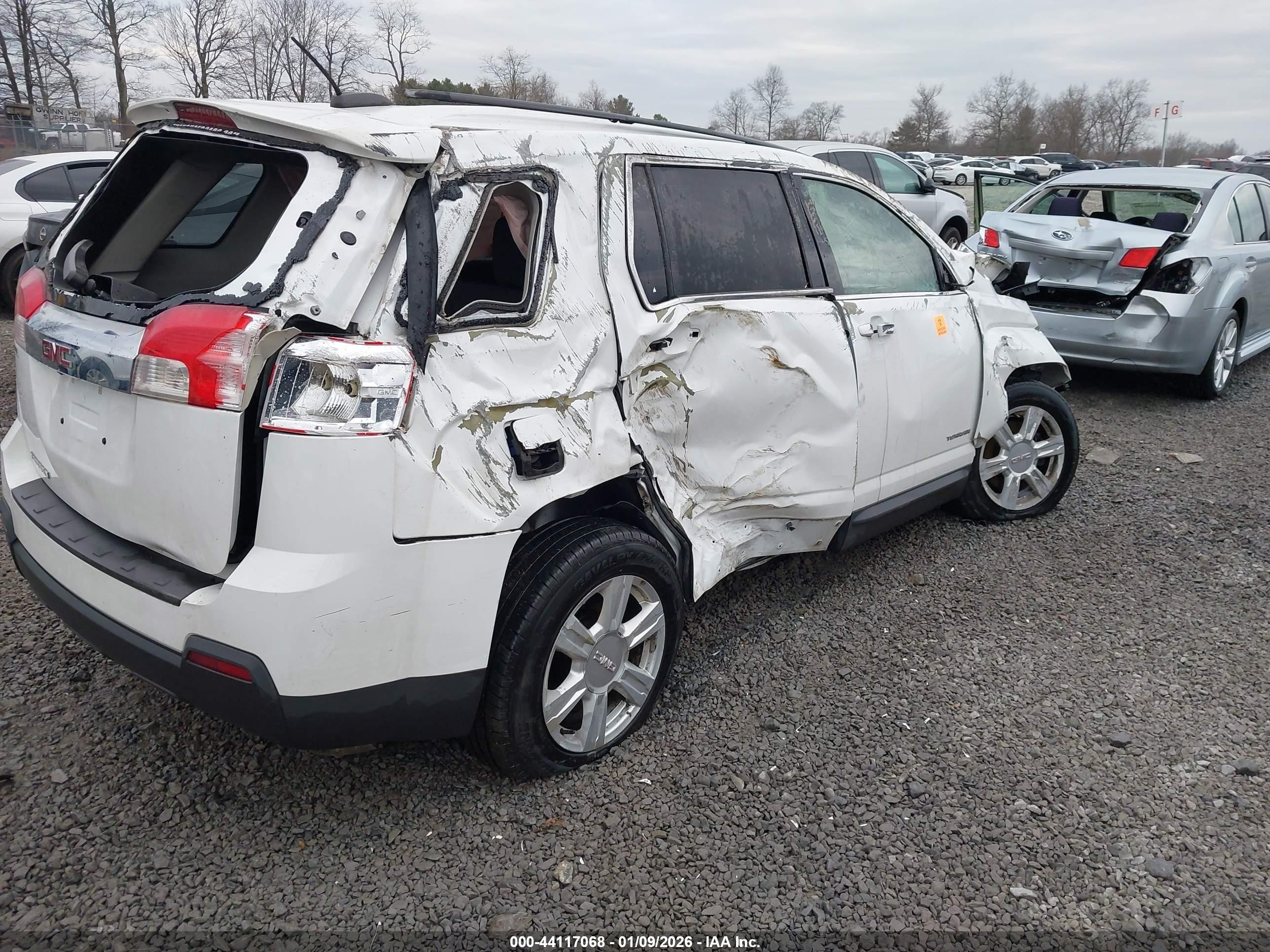 2015 Gmc Terrain Sl White vin: 2GKALNEK4F6350688