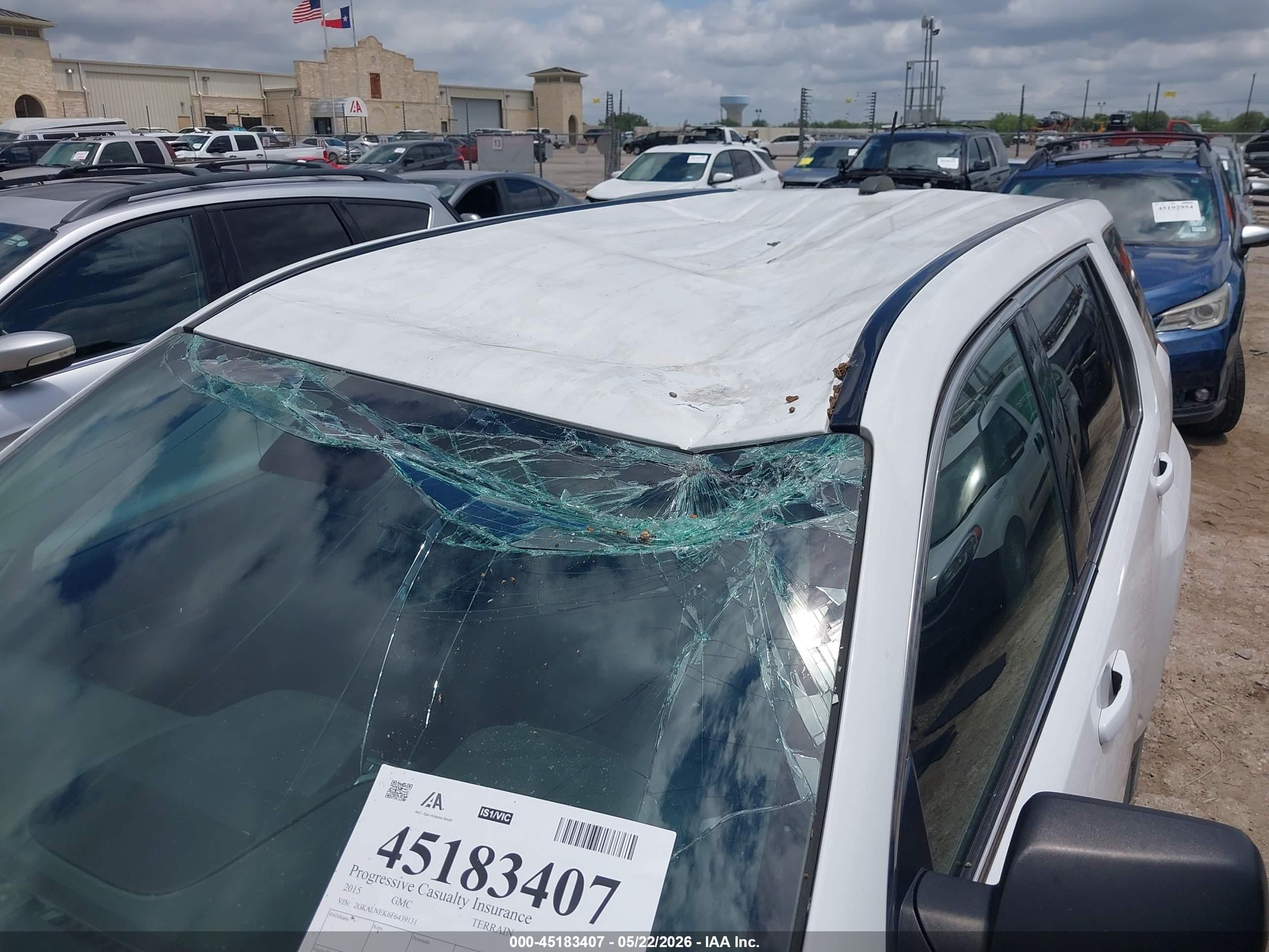 2015 Gmc Terrain Sl White vin: 2GKALNEK6F6439131