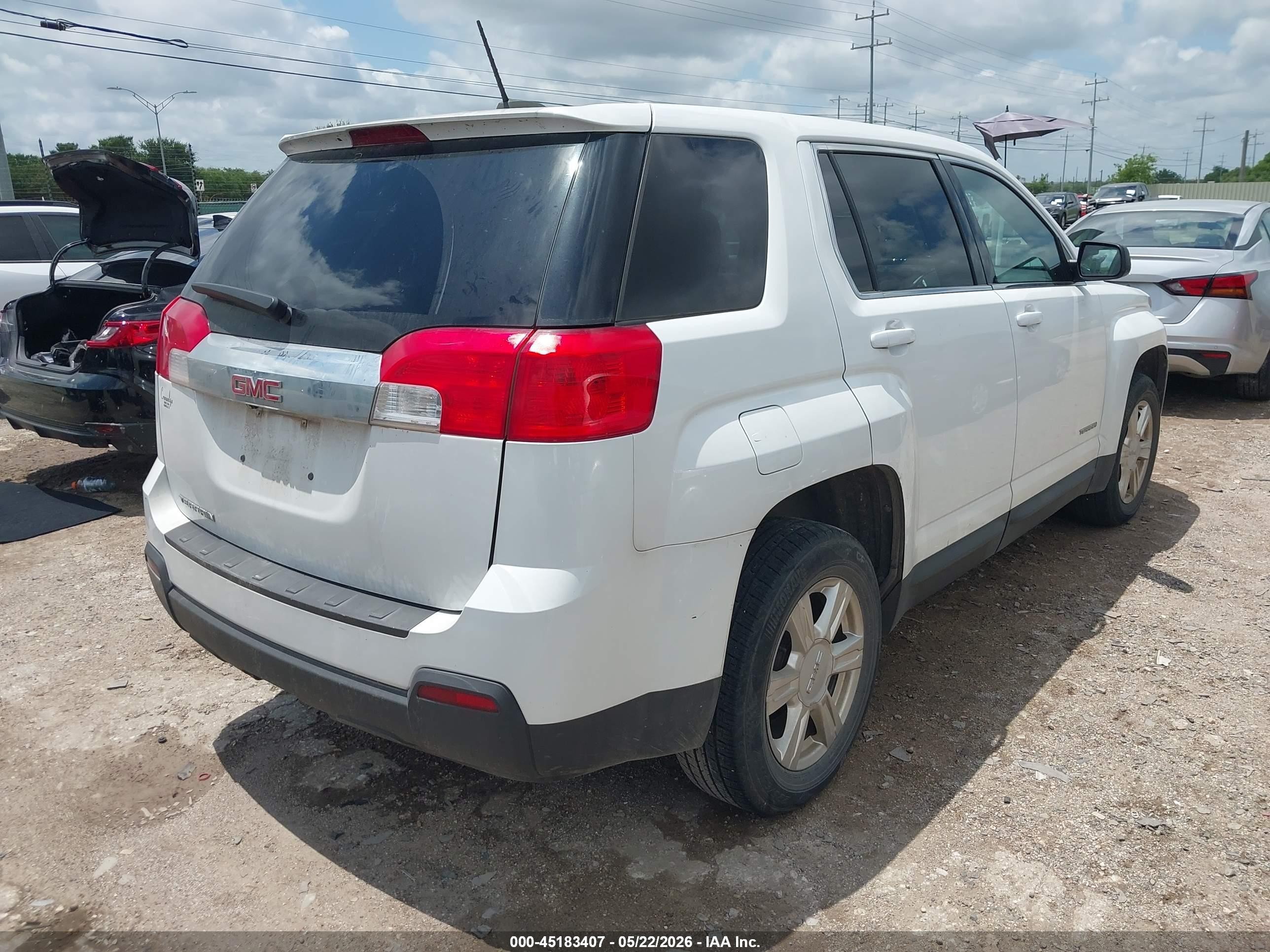 2015 Gmc Terrain Sl White vin: 2GKALNEK6F6439131