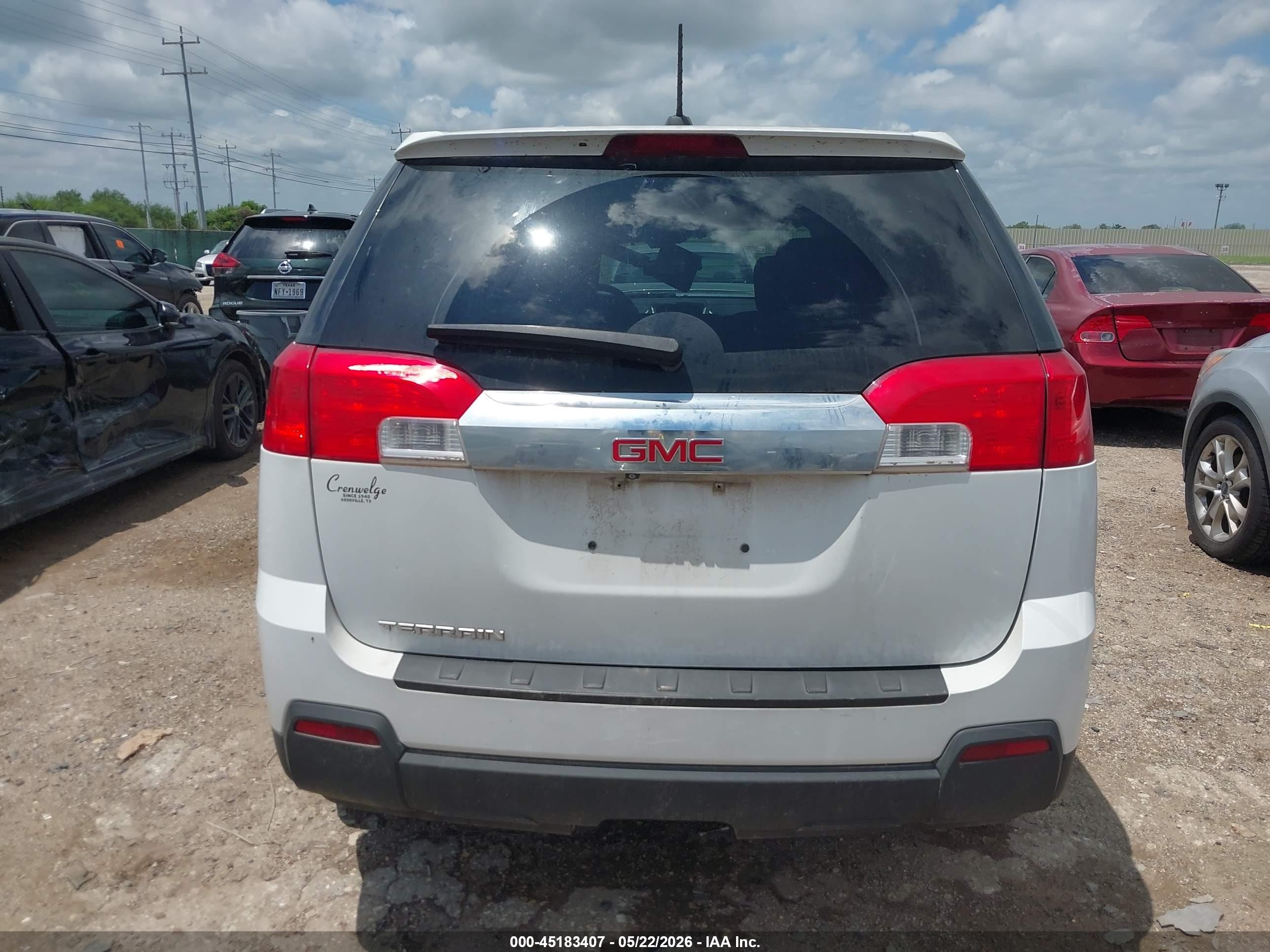 2015 Gmc Terrain Sl White vin: 2GKALNEK6F6439131