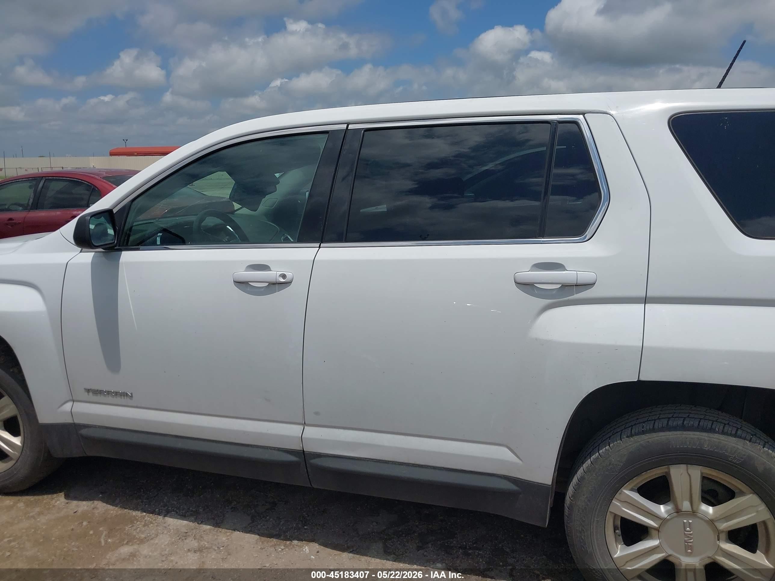 2015 Gmc Terrain Sl White vin: 2GKALNEK6F6439131