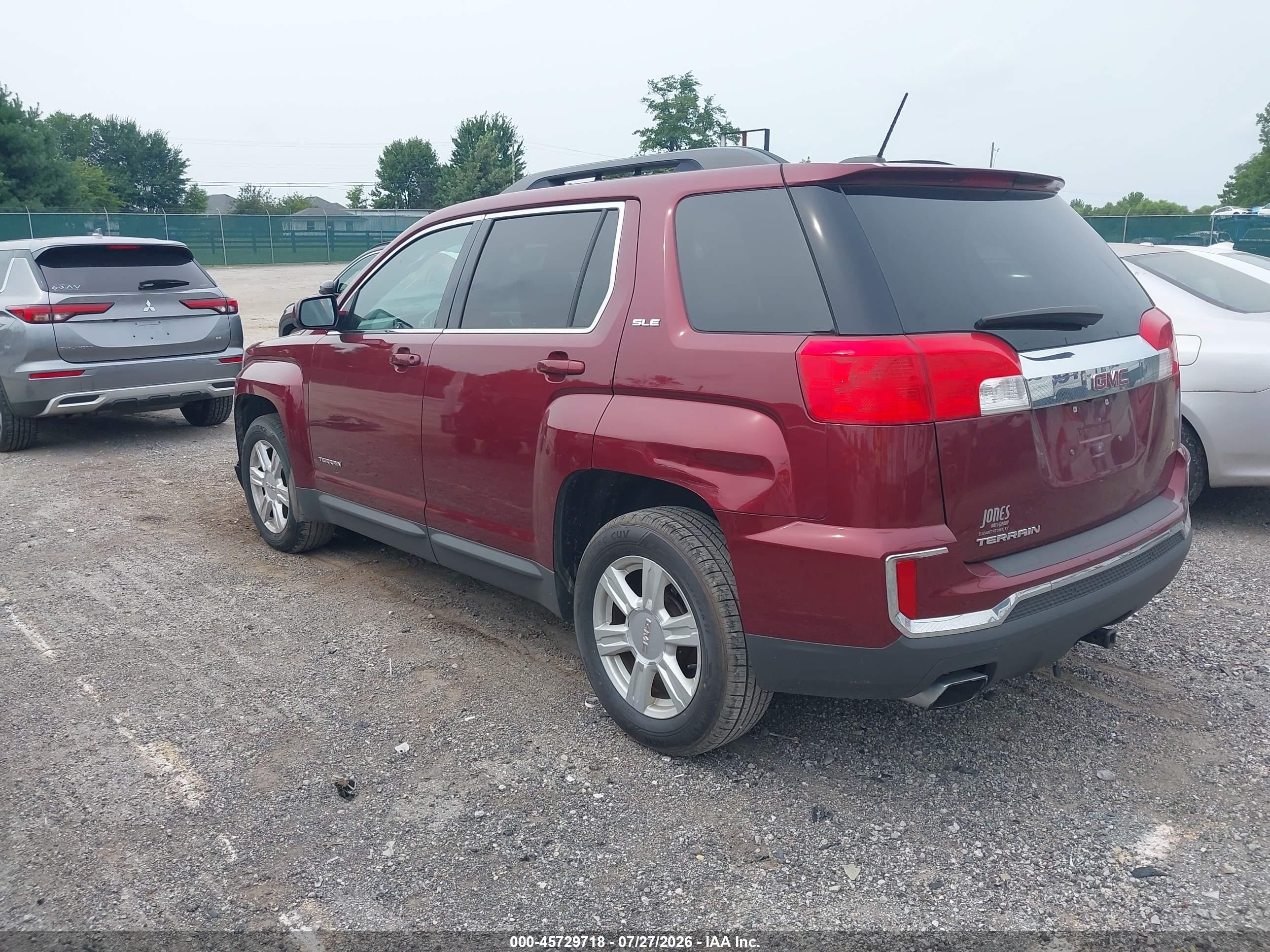2016 Gmc Terrain Sle-2 Maroon vin: 2GKALNEK6G6313627