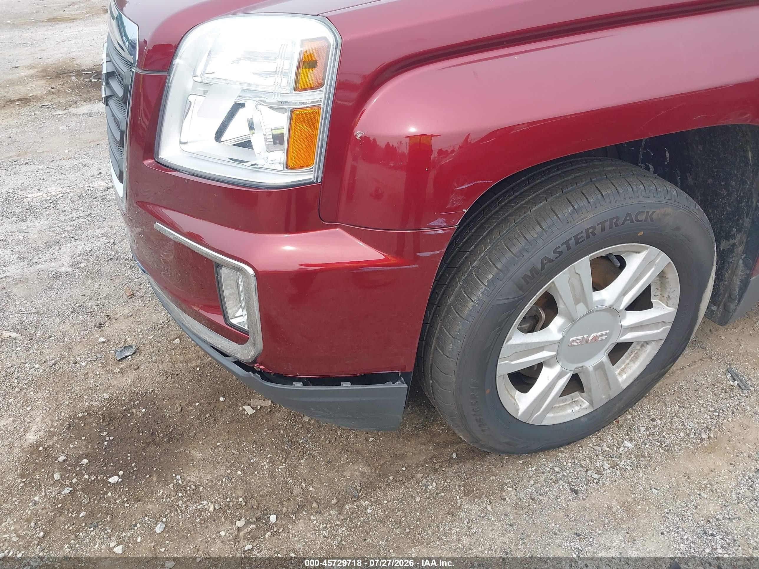 2016 Gmc Terrain Sle-2 Maroon vin: 2GKALNEK6G6313627