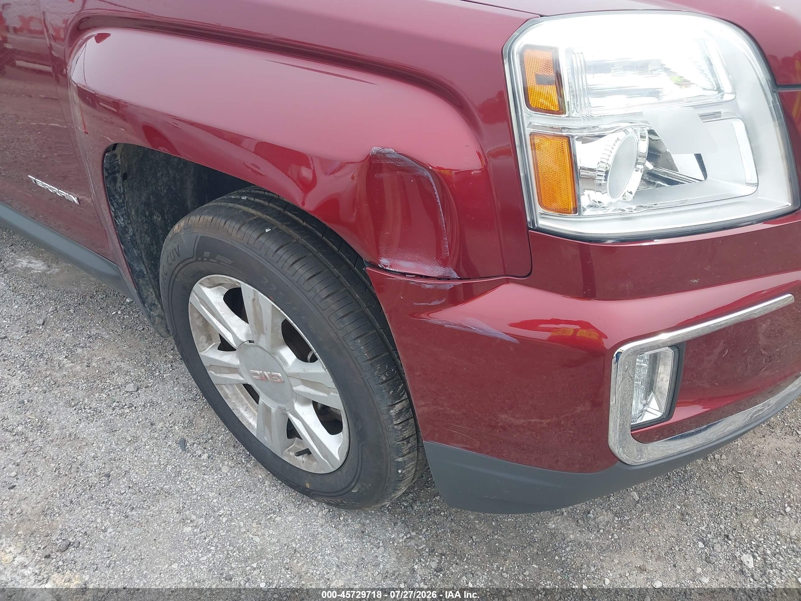 2016 Gmc Terrain Sle-2 Maroon vin: 2GKALNEK6G6313627