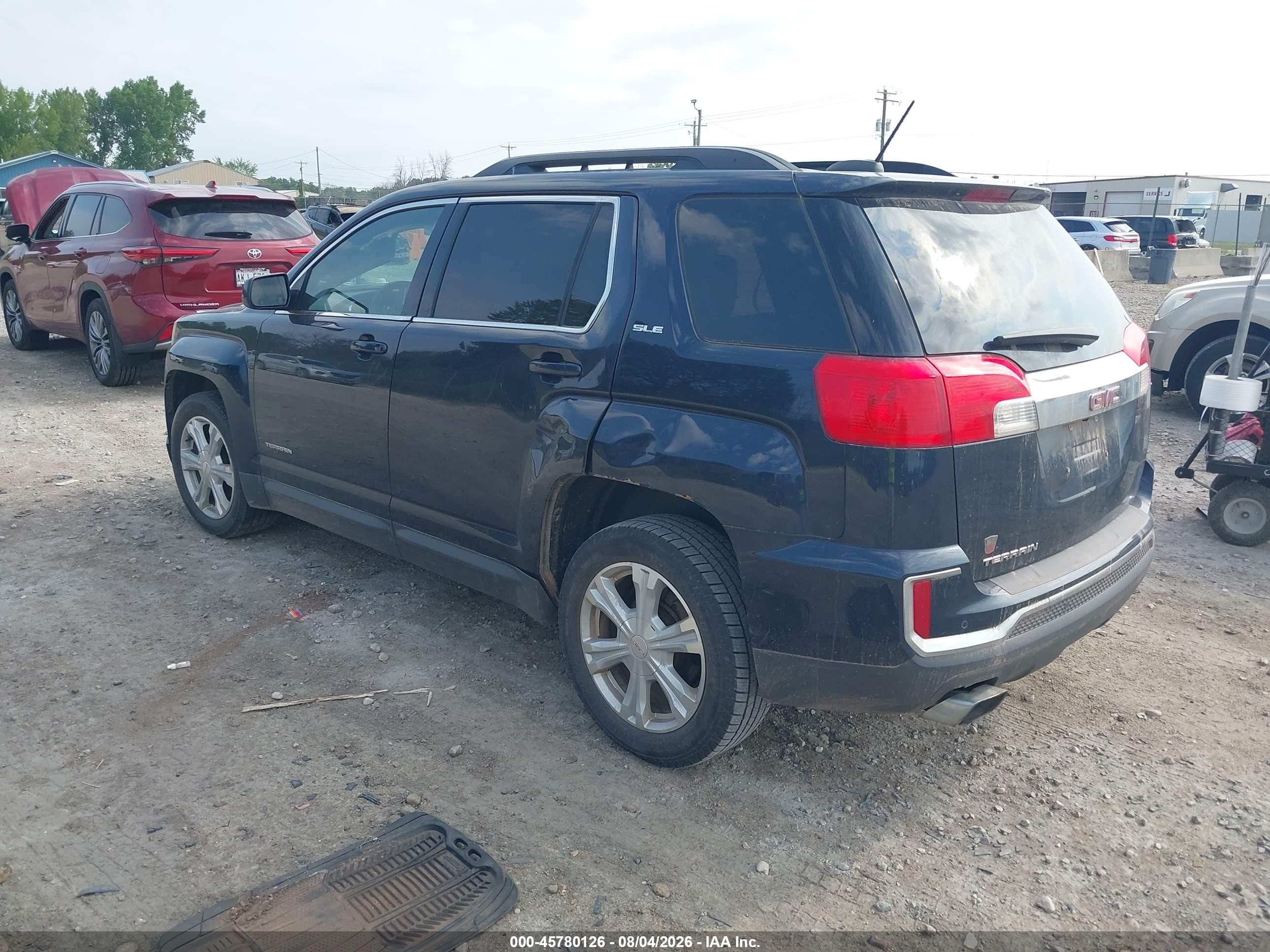 2017 Gmc Terrain Sle-2 Dark Blue vin: 2GKALNEK6H6252359