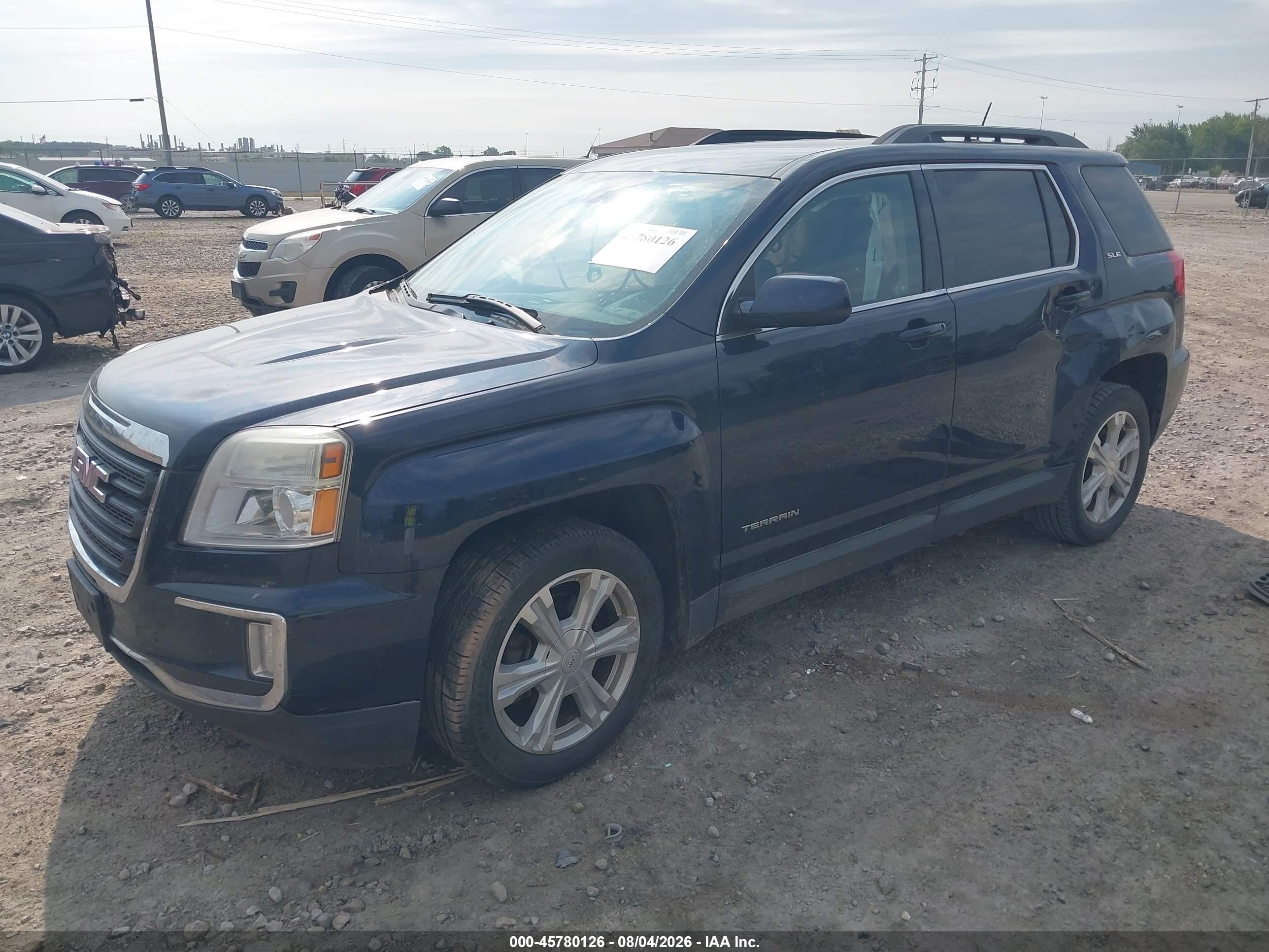 2017 Gmc Terrain Sle-2 Dark Blue vin: 2GKALNEK6H6252359