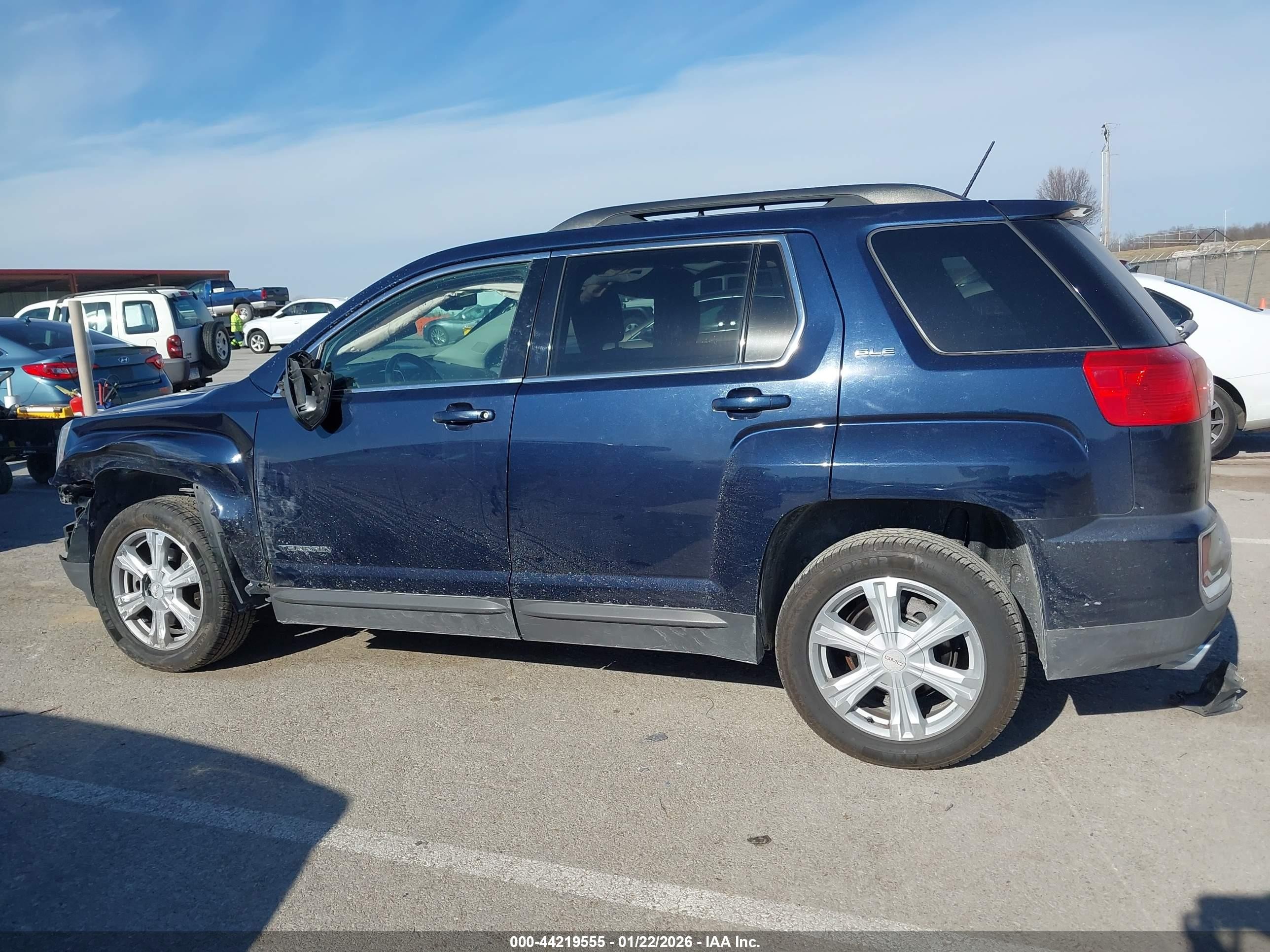 2017 Gmc Terrain Sle-2 Blue vin: 2GKALNEK9H6335977