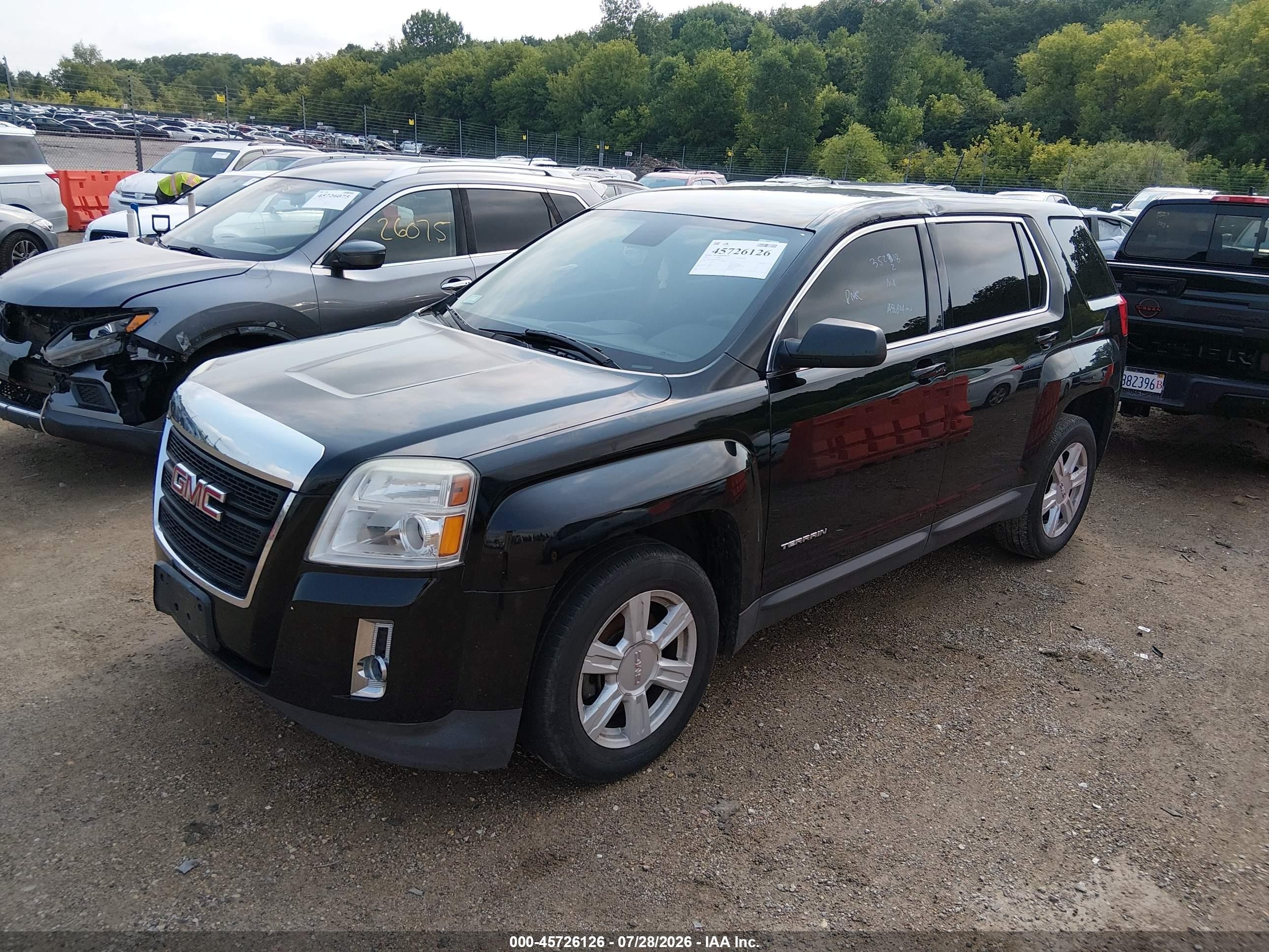 2015 Gmc Terrain Sl Black vin: 2GKALNEKXF6352218