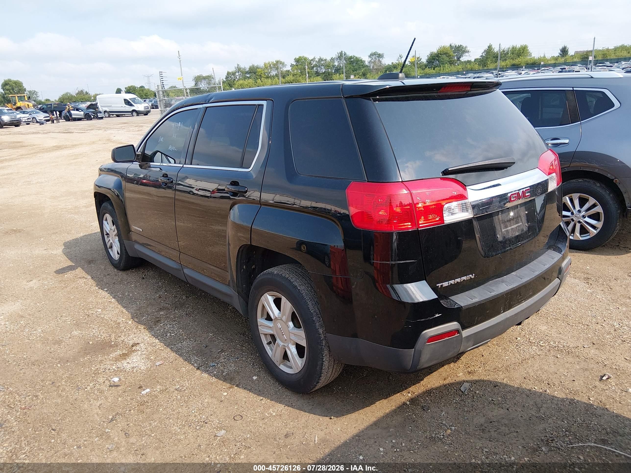 2015 Gmc Terrain Sl Black vin: 2GKALNEKXF6352218