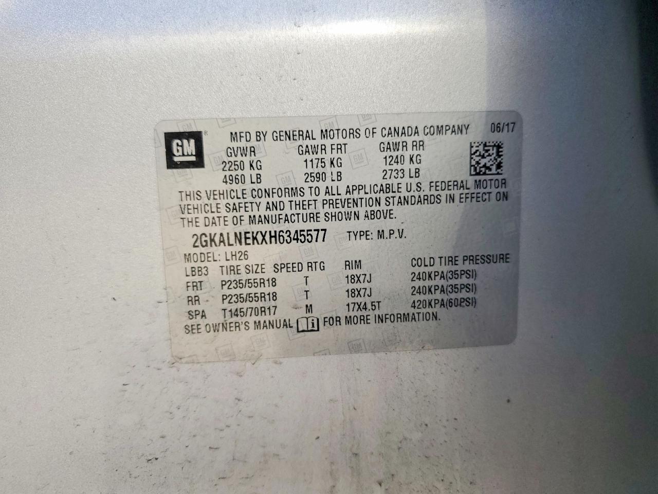 2017 Gmc Terrain Sle Silver vin: 2GKALNEKXH6345577