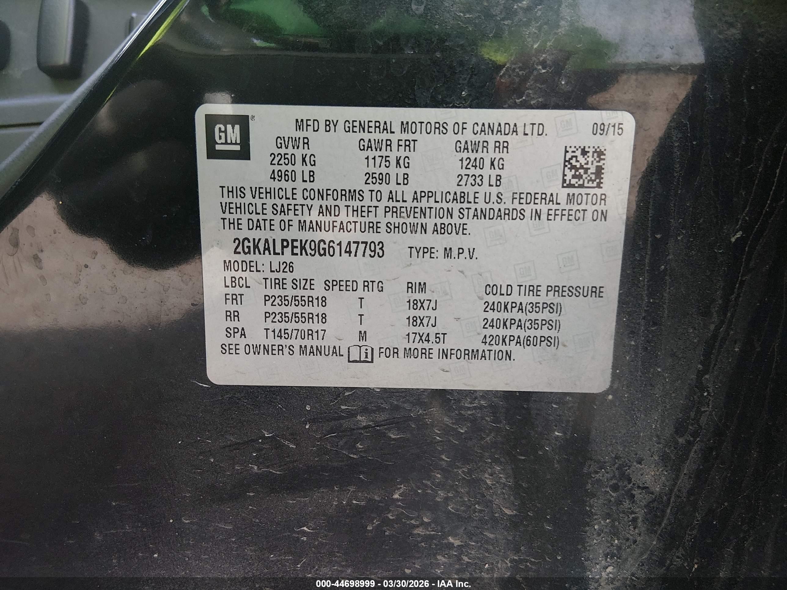 2016 Gmc Terrain Slt Black vin: 2GKALPEK9G6147793