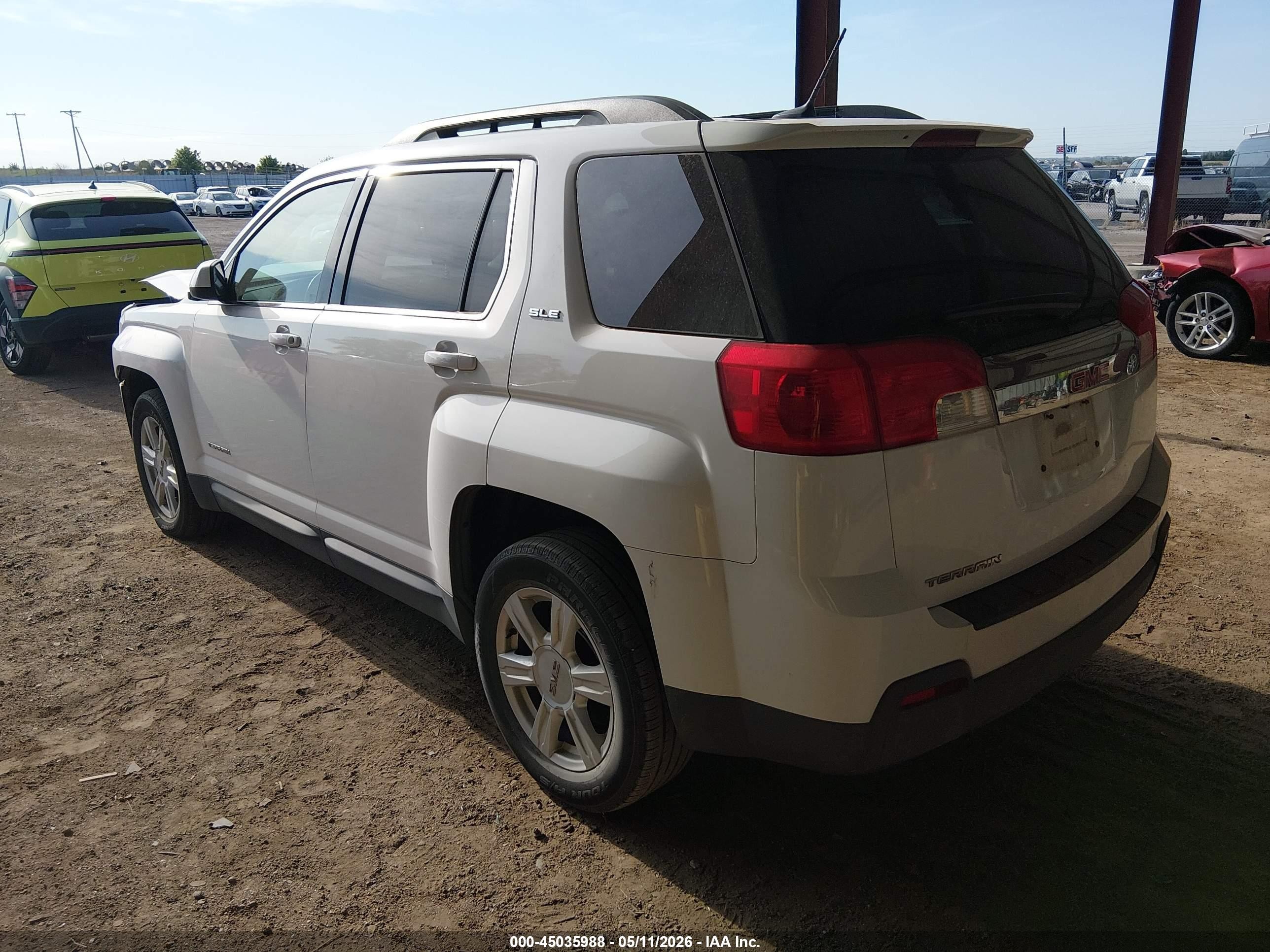 2014 Gmc Terrain Sle-2 White vin: 2GKALREK0E6226777