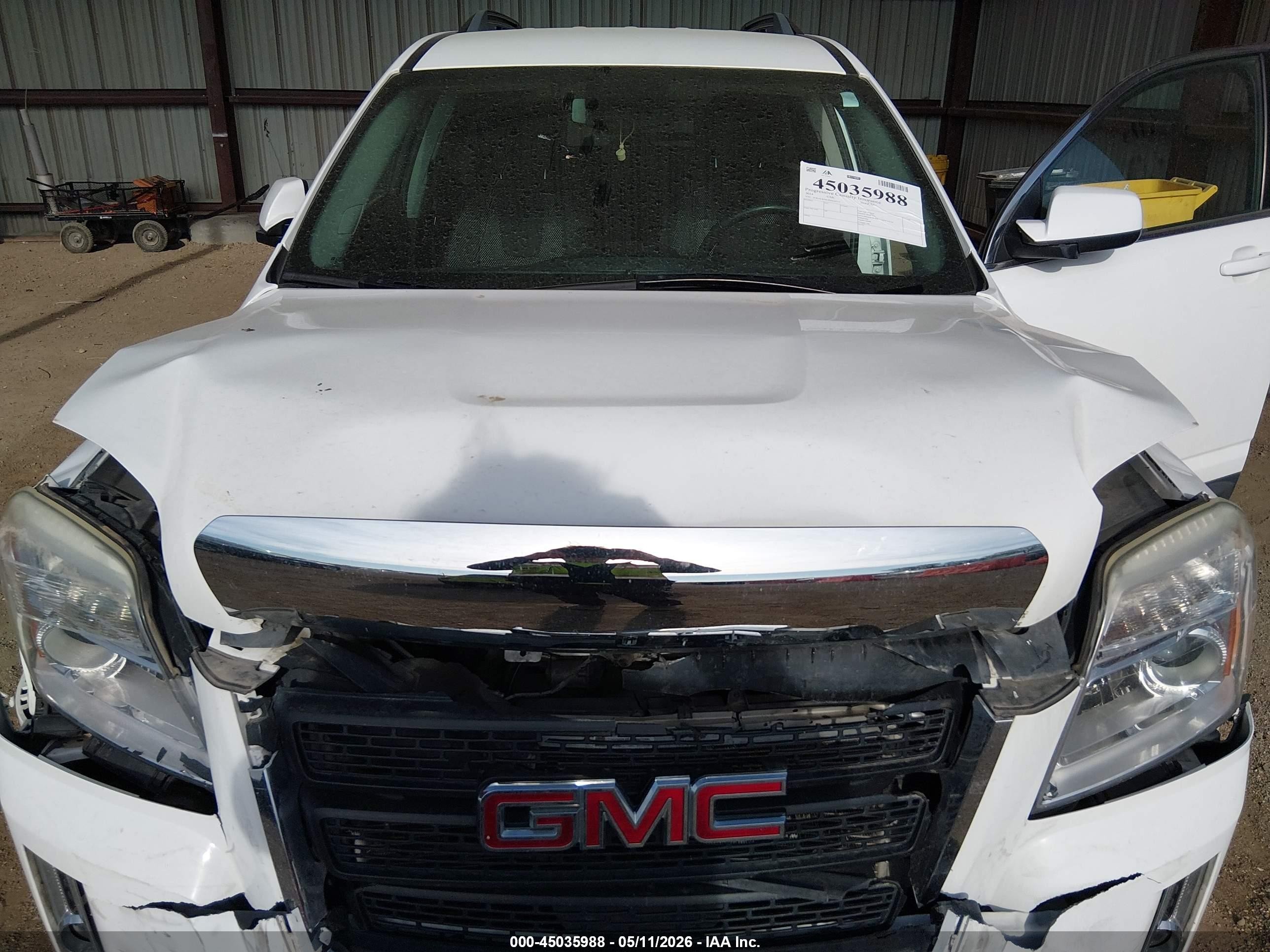 2014 Gmc Terrain Sle-2 White vin: 2GKALREK0E6226777