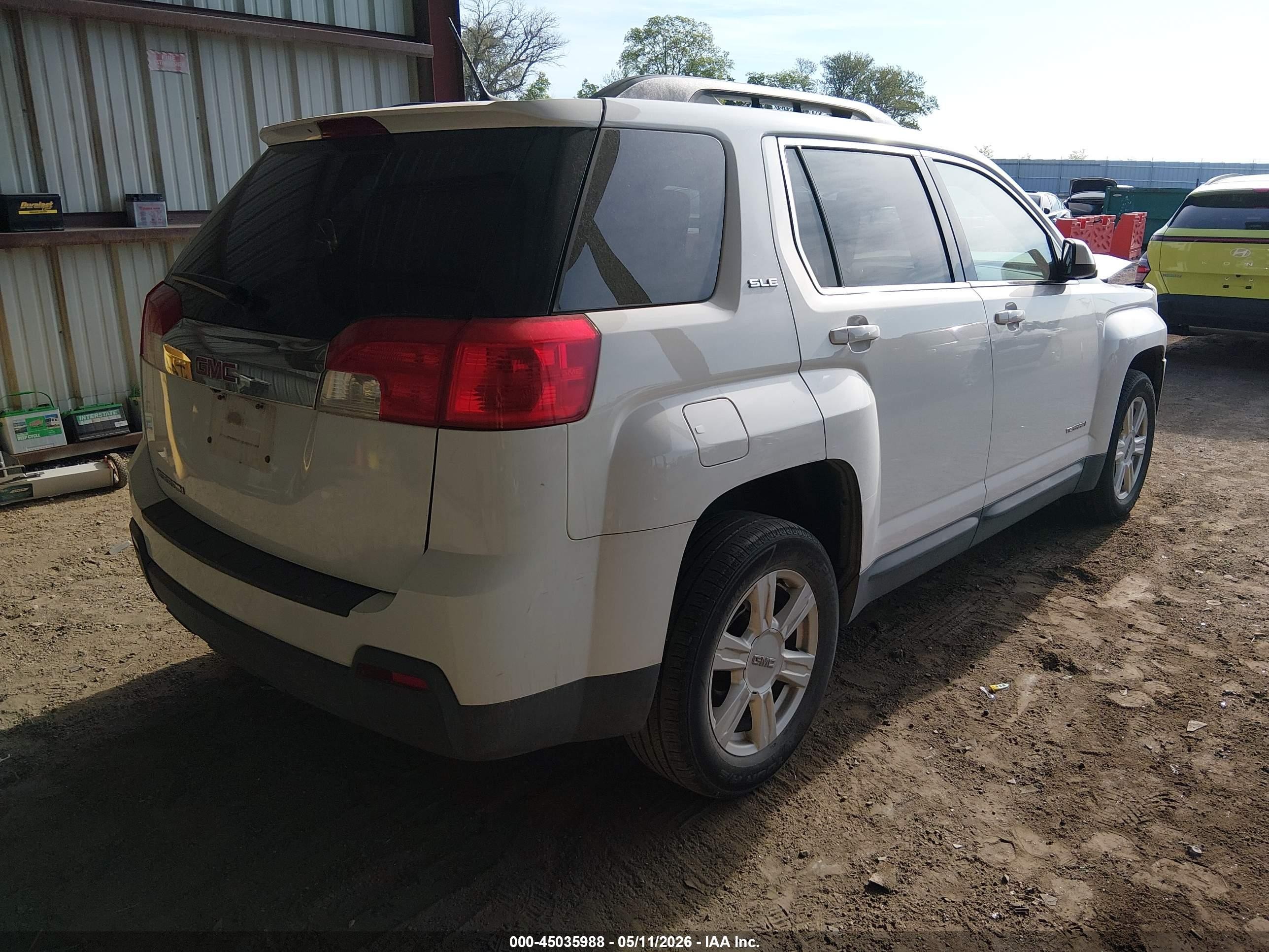 2014 Gmc Terrain Sle-2 White vin: 2GKALREK0E6226777