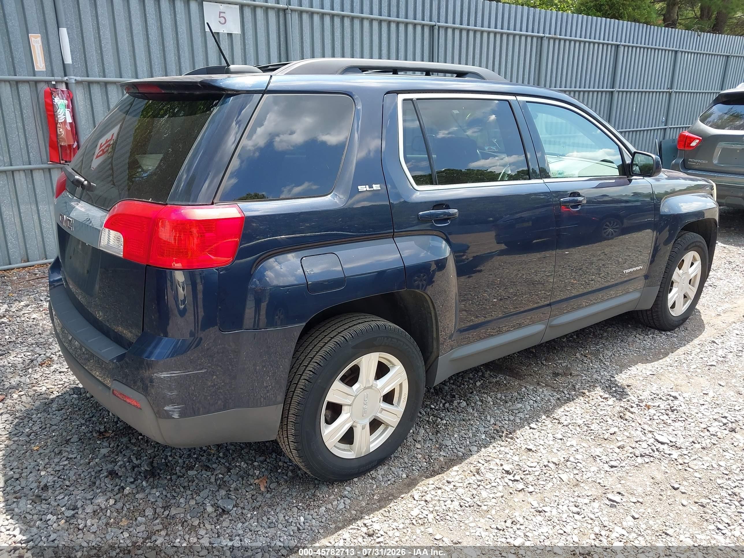 2015 Gmc Terrain Sle-2 Blue vin: 2GKALREK0F6332034