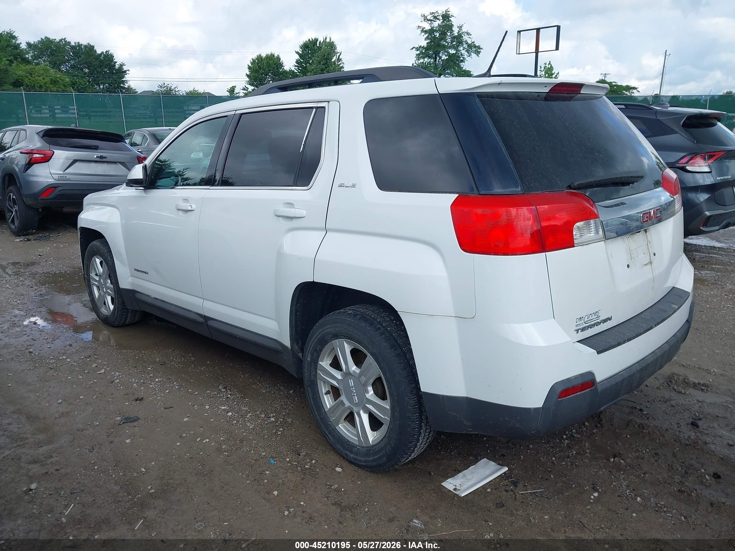2014 Gmc Terrain Sle-2 White vin: 2GKALREK1E6288656