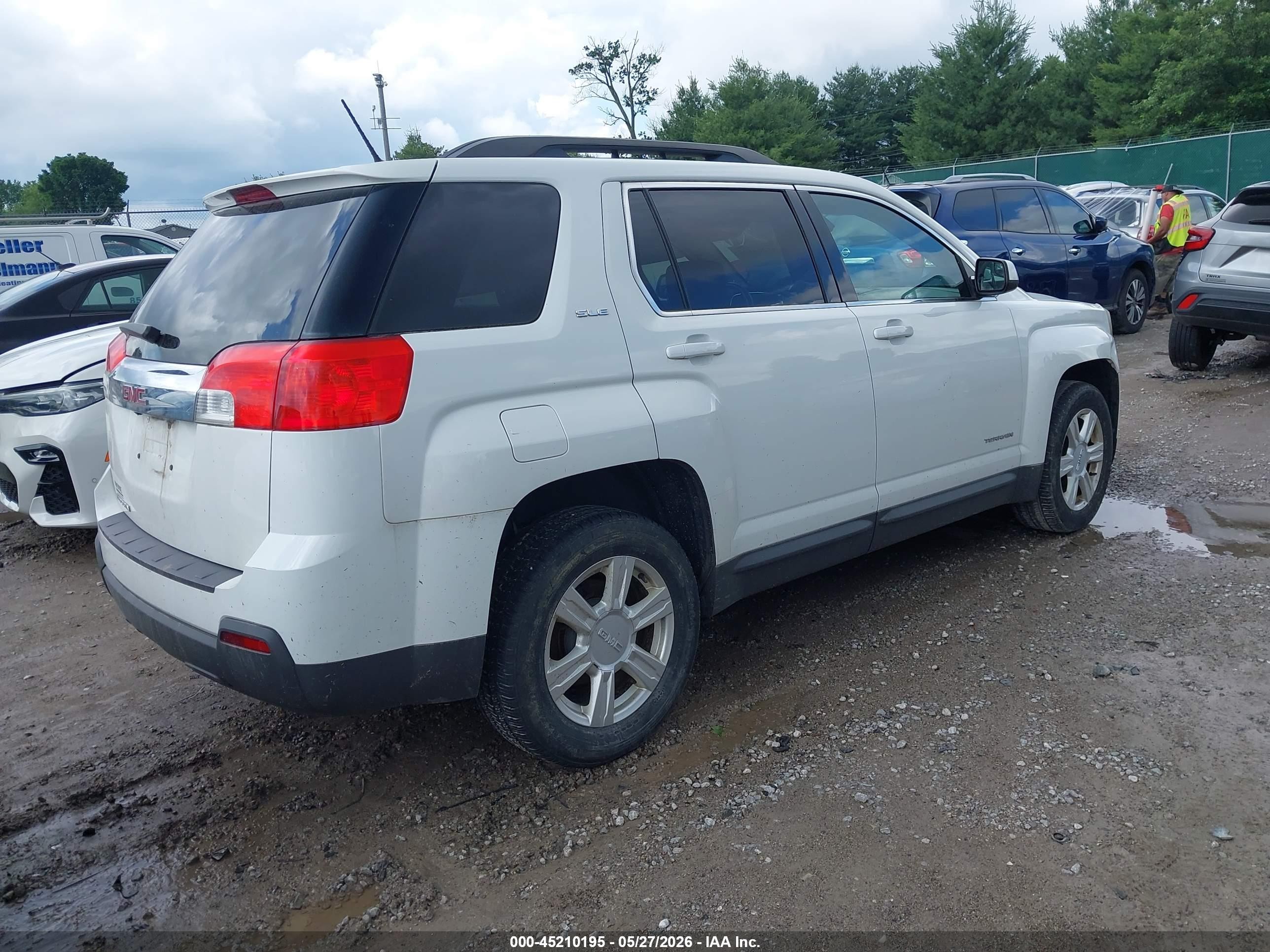 2014 Gmc Terrain Sle-2 White vin: 2GKALREK1E6288656