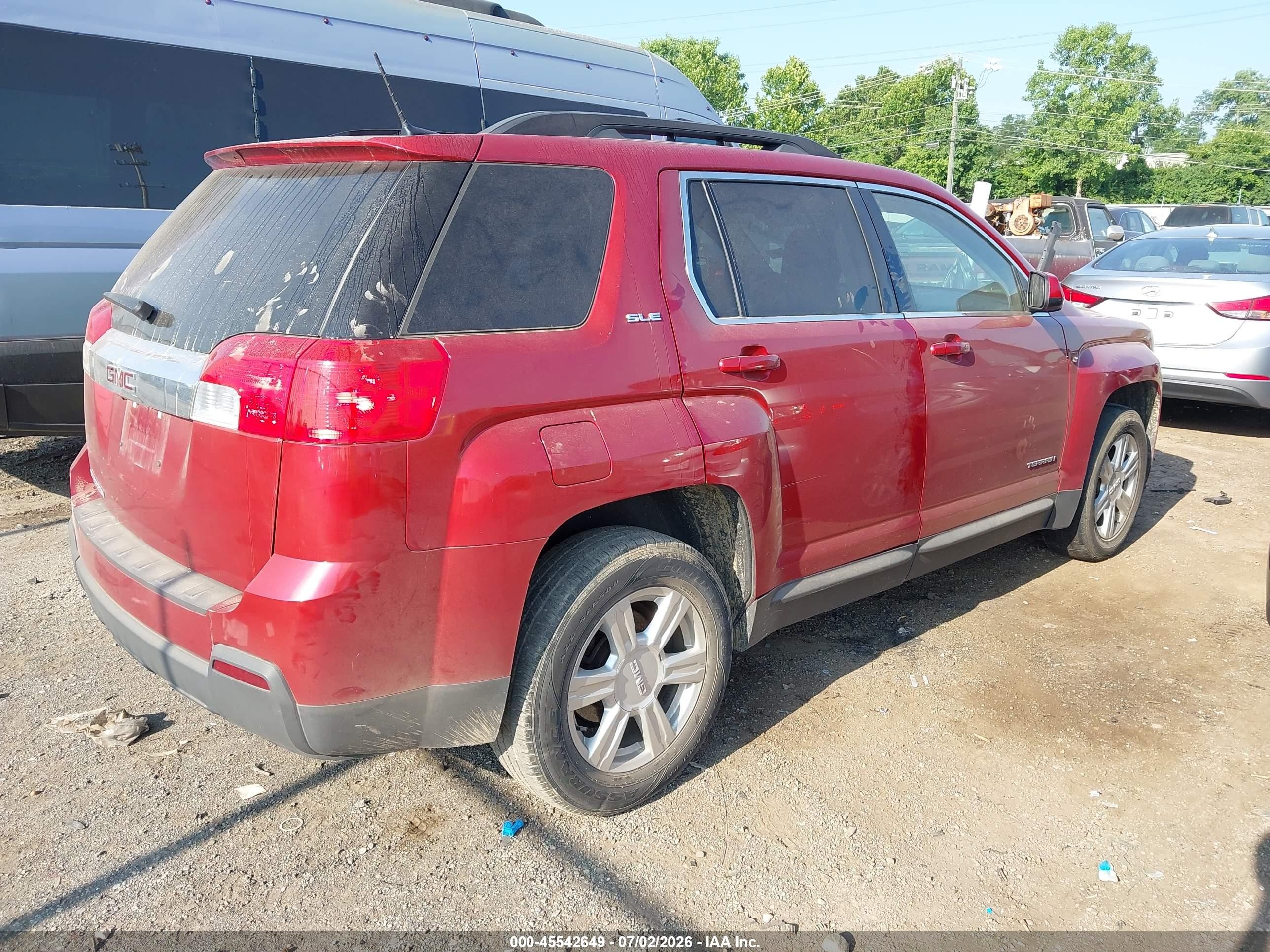 2014 Gmc Terrain Sle-2 Red vin: 2GKALREK1E6359158
