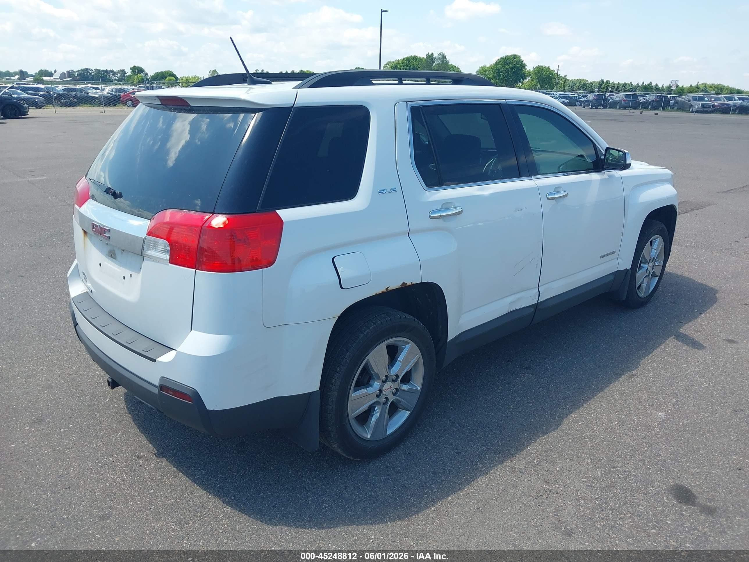 2014 Gmc Terrain Sle-2 White vin: 2GKALREK2E6100050