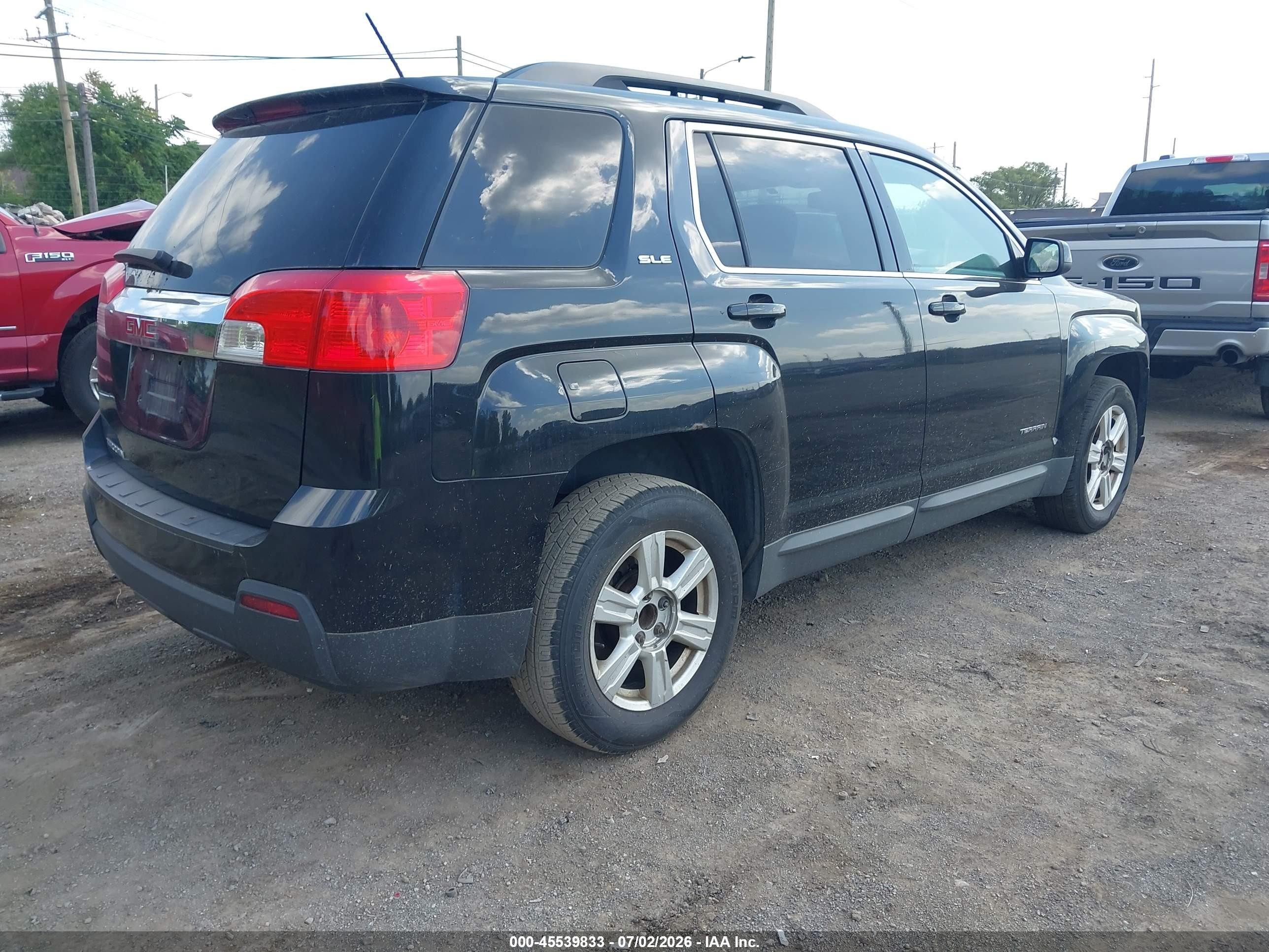 2015 Gmc Terrain Sle-2 Black vin: 2GKALREK2F6187997