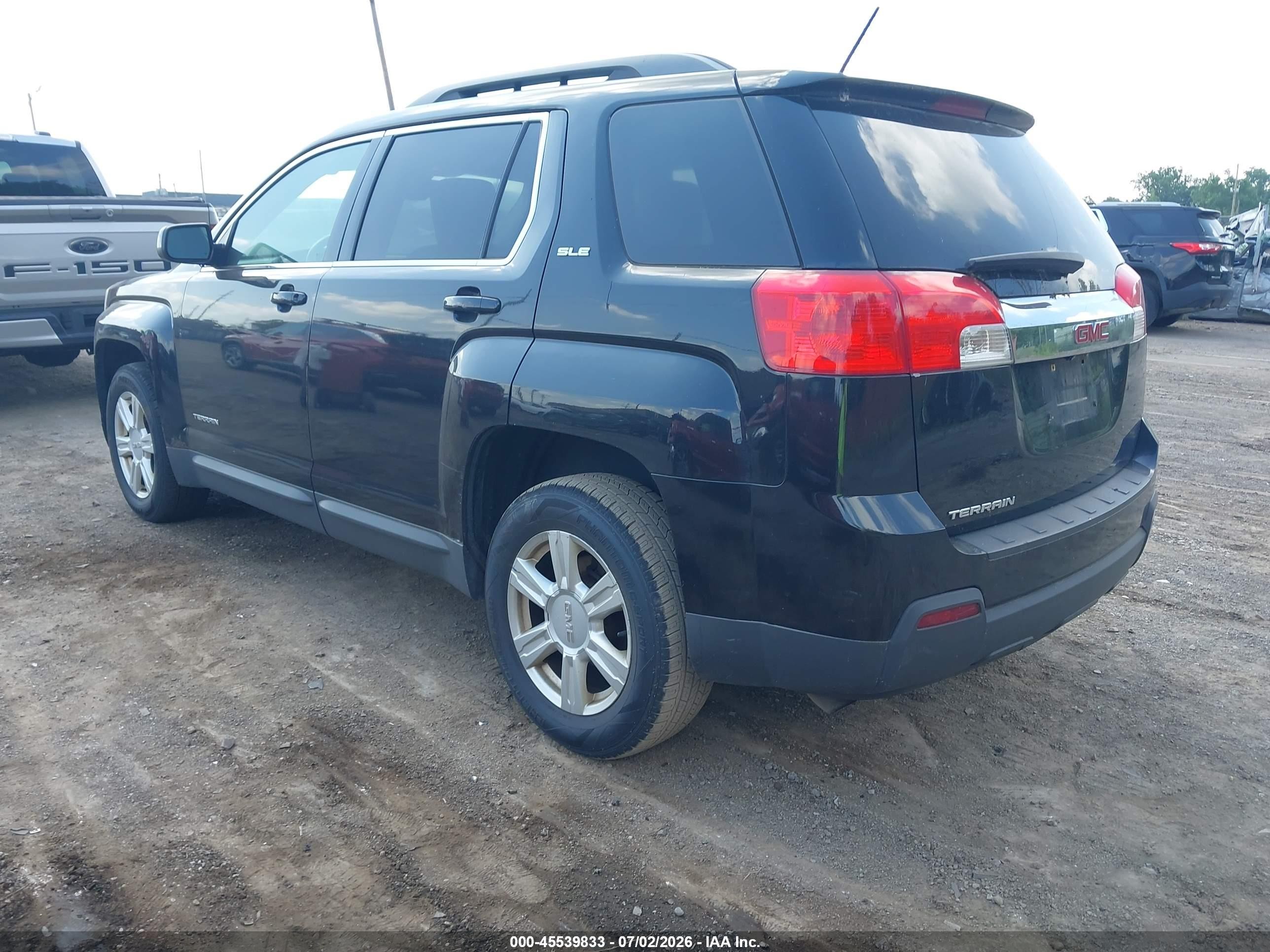 2015 Gmc Terrain Sle-2 Black vin: 2GKALREK2F6187997