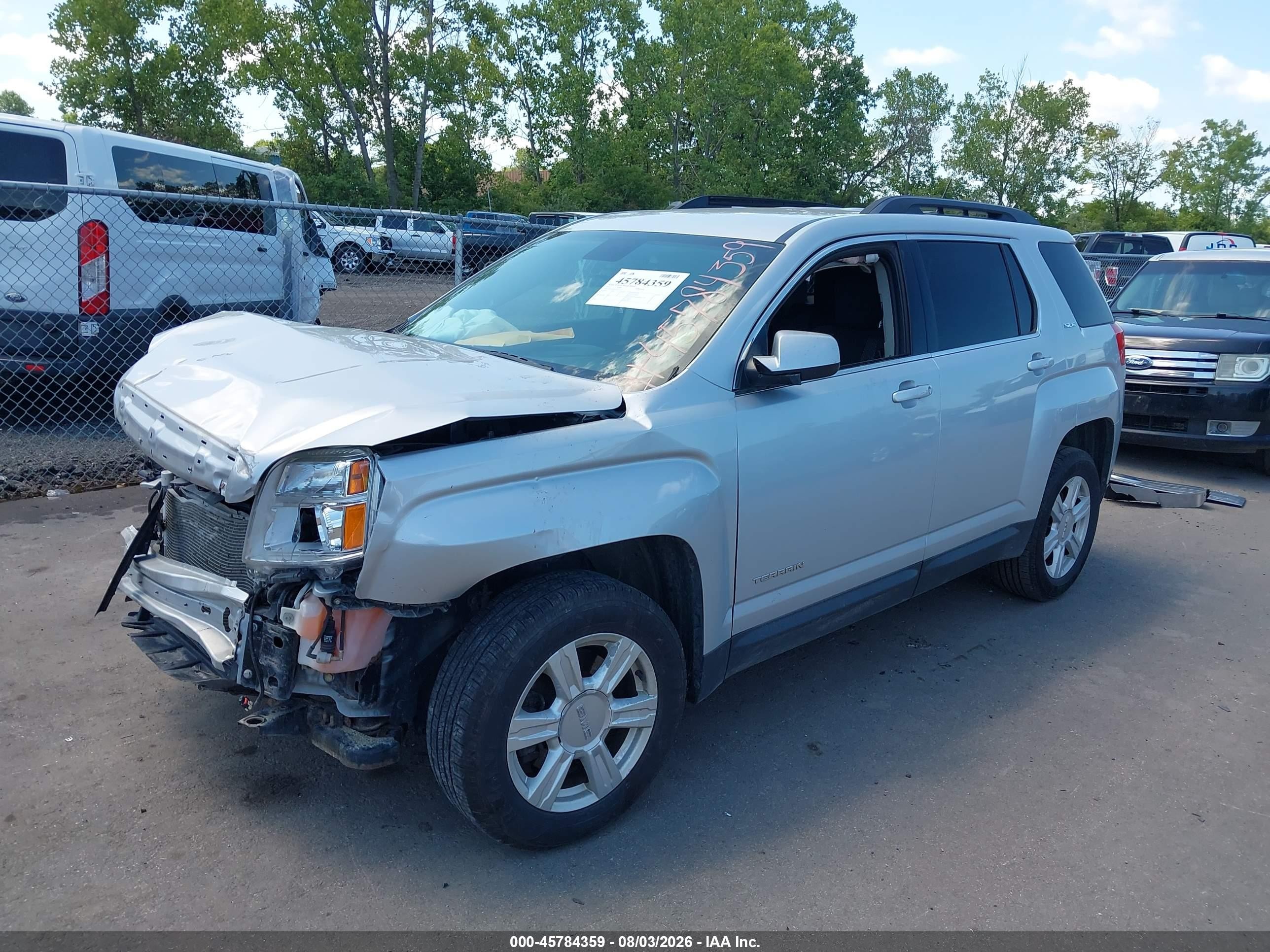 2015 Gmc Terrain Sle-2 Silver vin: 2GKALREK2F6352575