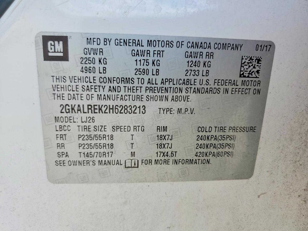 2017 Gmc Terrain Denali White vin: 2GKALREK2H6283213
