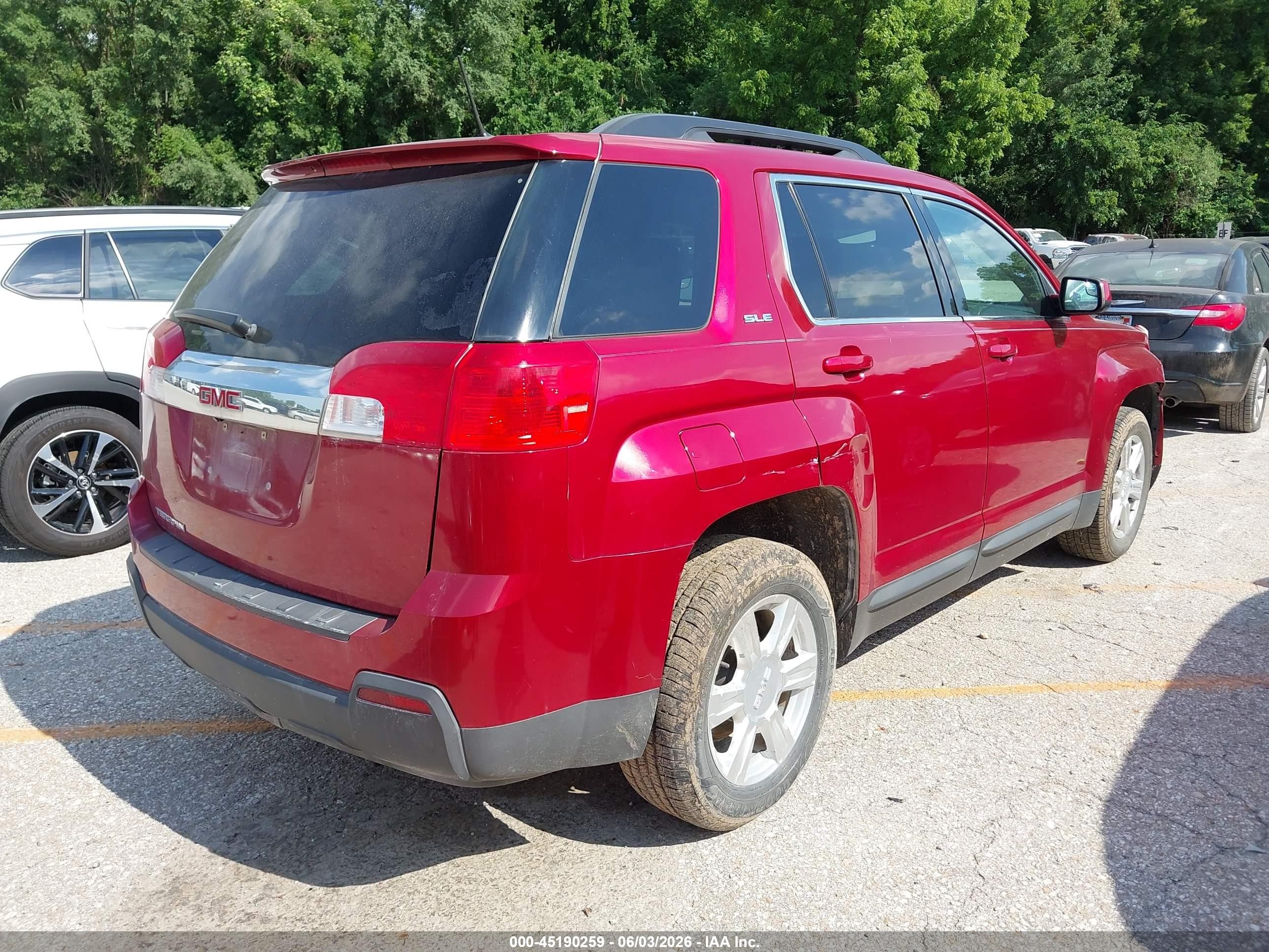 2014 Gmc Terrain Sle-2 Red vin: 2GKALREK3E6263693