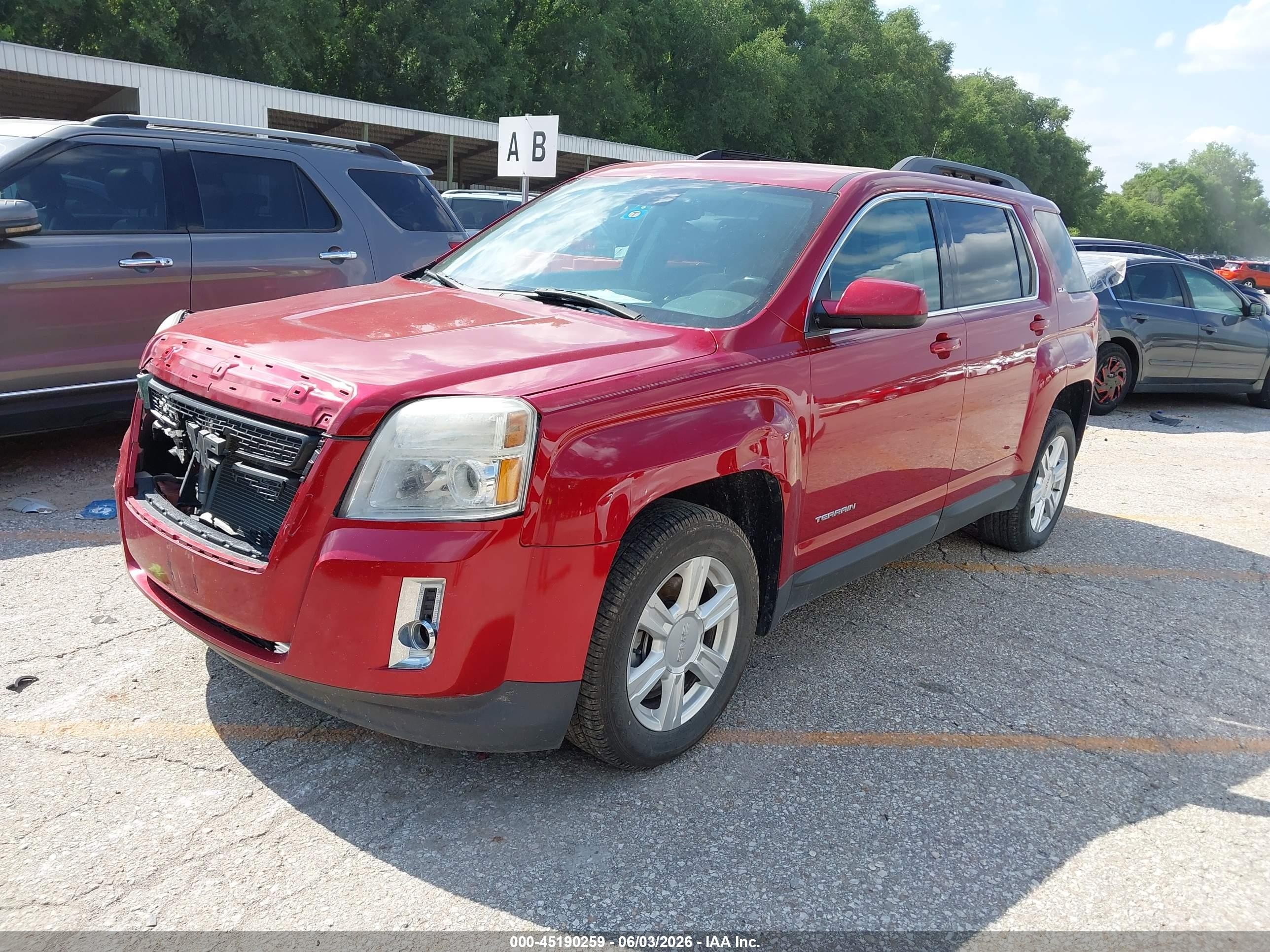 2014 Gmc Terrain Sle-2 Red vin: 2GKALREK3E6263693