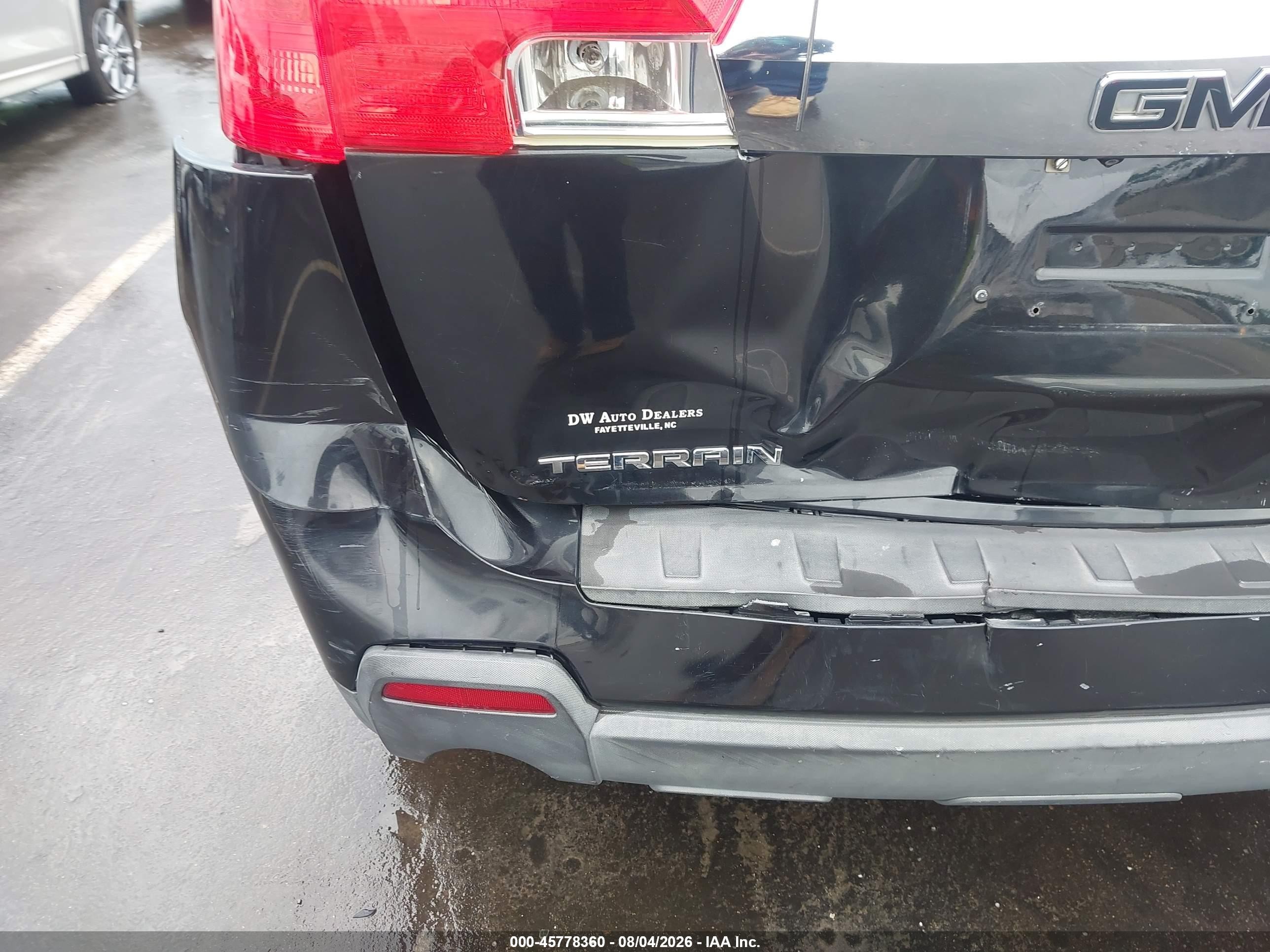 2015 Gmc Terrain Sle-2 Black vin: 2GKALREK3F6218349