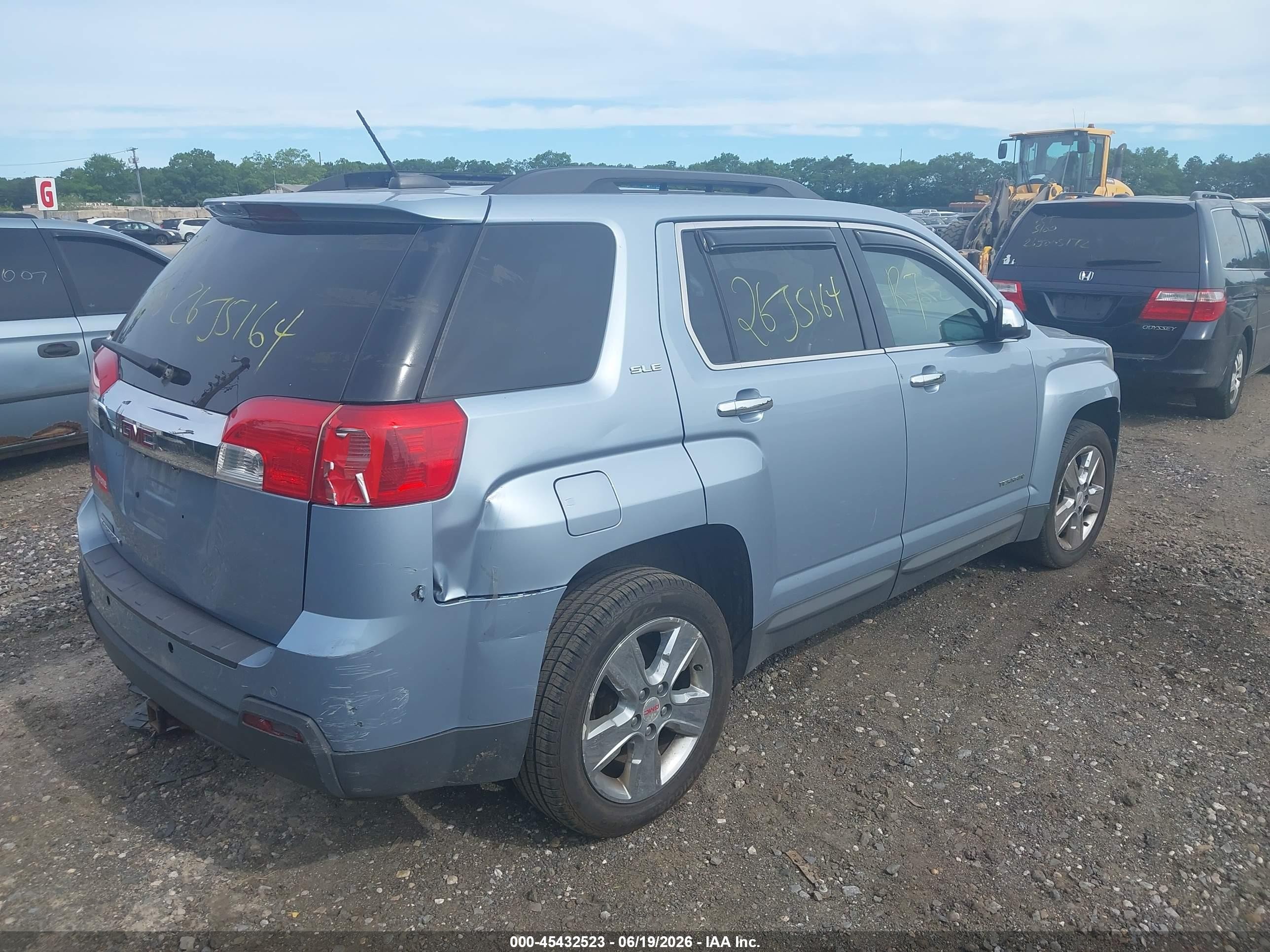 2015 Gmc Terrain Sle-2 Light Blue vin: 2GKALREK3F6307936