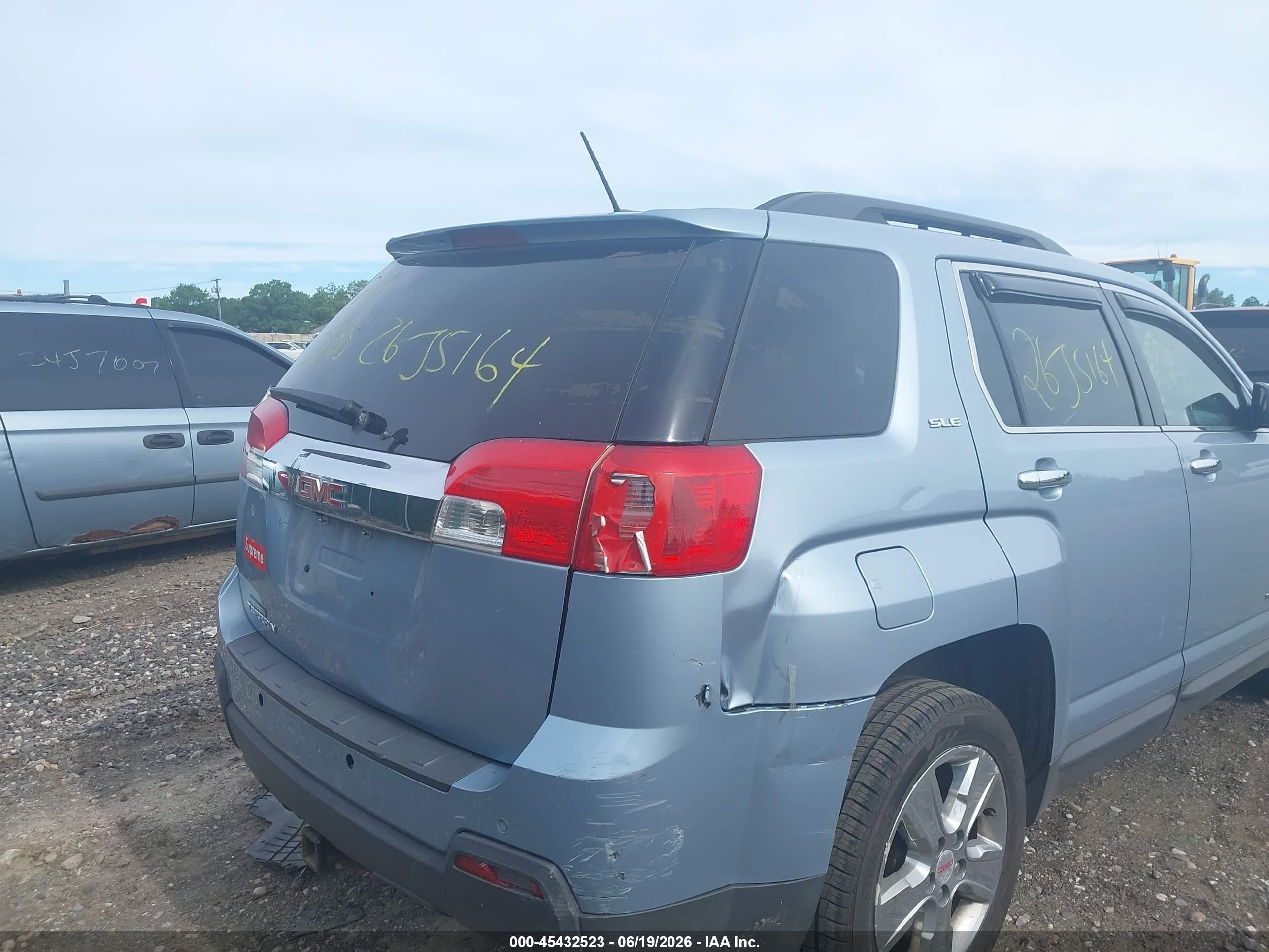 2015 Gmc Terrain Sle-2 Light Blue vin: 2GKALREK3F6307936
