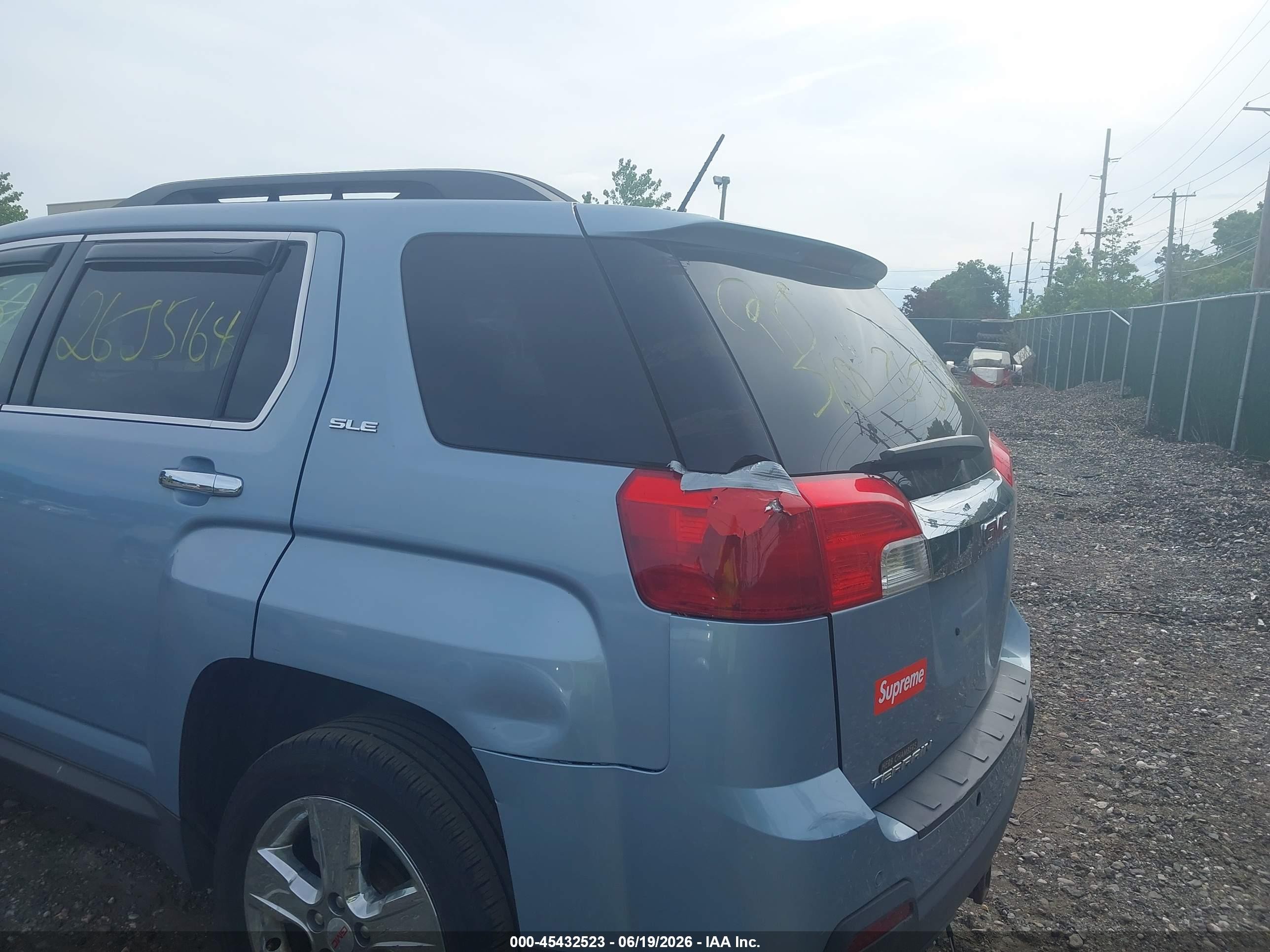 2015 Gmc Terrain Sle-2 Light Blue vin: 2GKALREK3F6307936