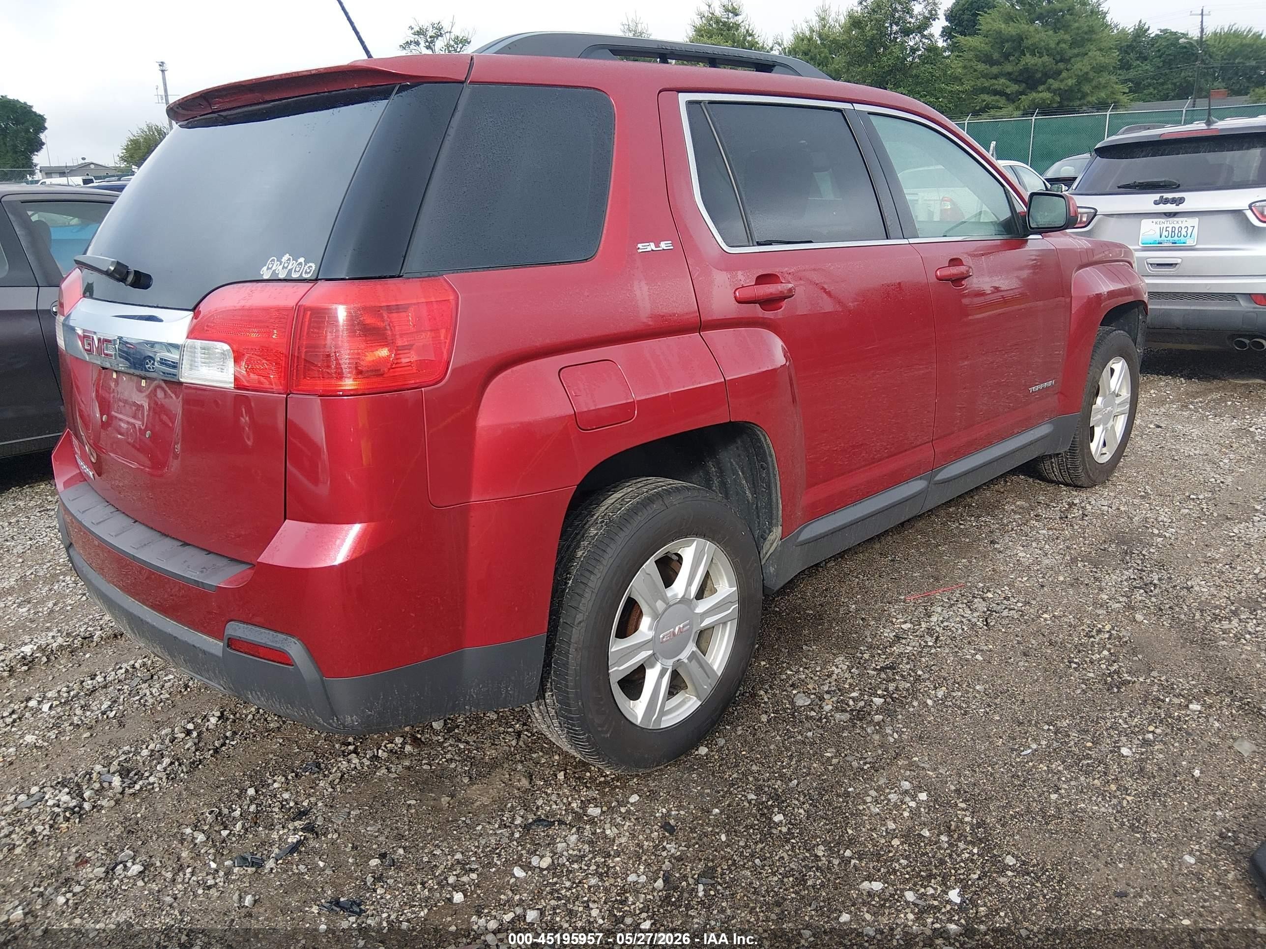 2015 Gmc Terrain Sle-2 Red vin: 2GKALREK3F6315986