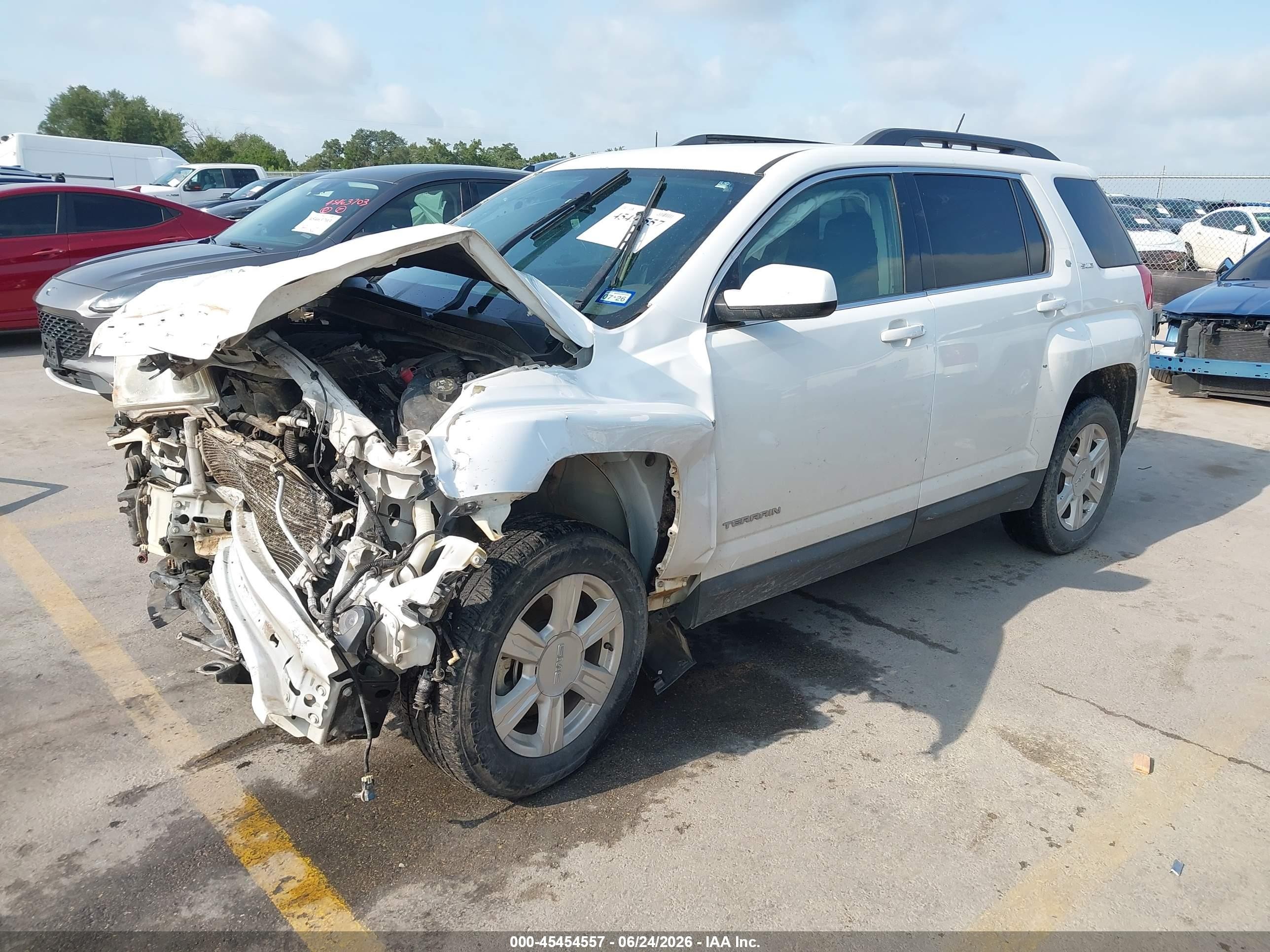 2014 Gmc Terrain Sle-2 White vin: 2GKALREK4E6262035