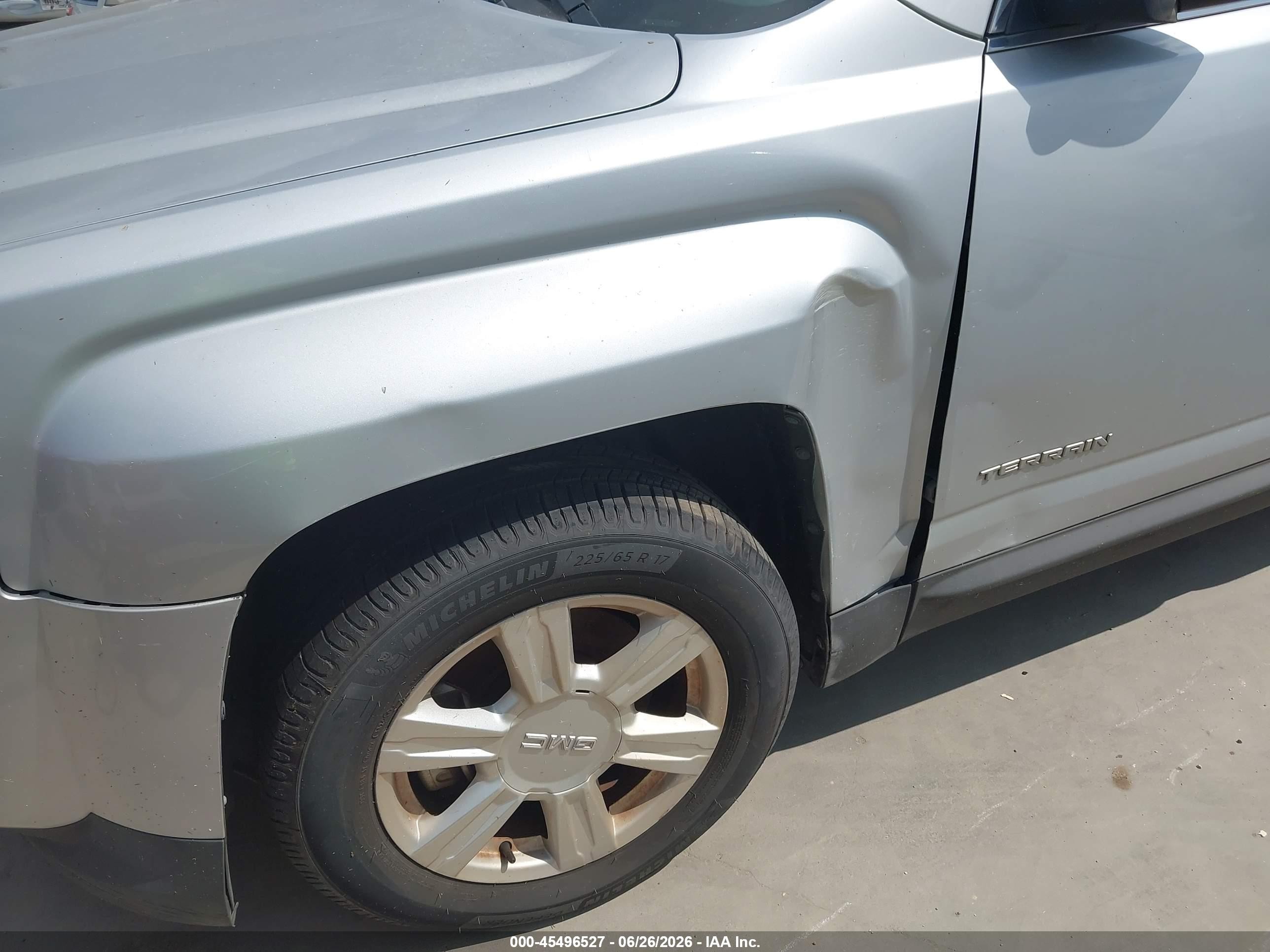 2015 Gmc Terrain Sle-2 Silver vin: 2GKALREK4F6166794