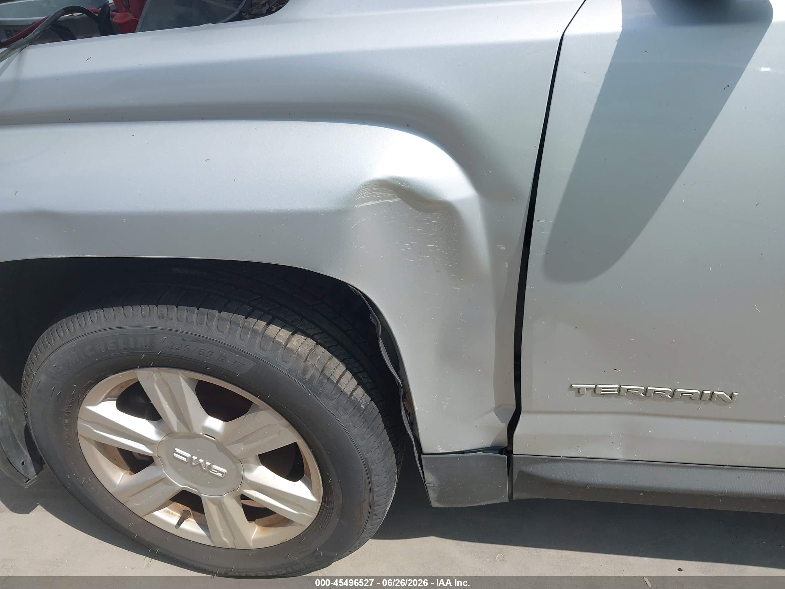 2015 Gmc Terrain Sle-2 Silver vin: 2GKALREK4F6166794
