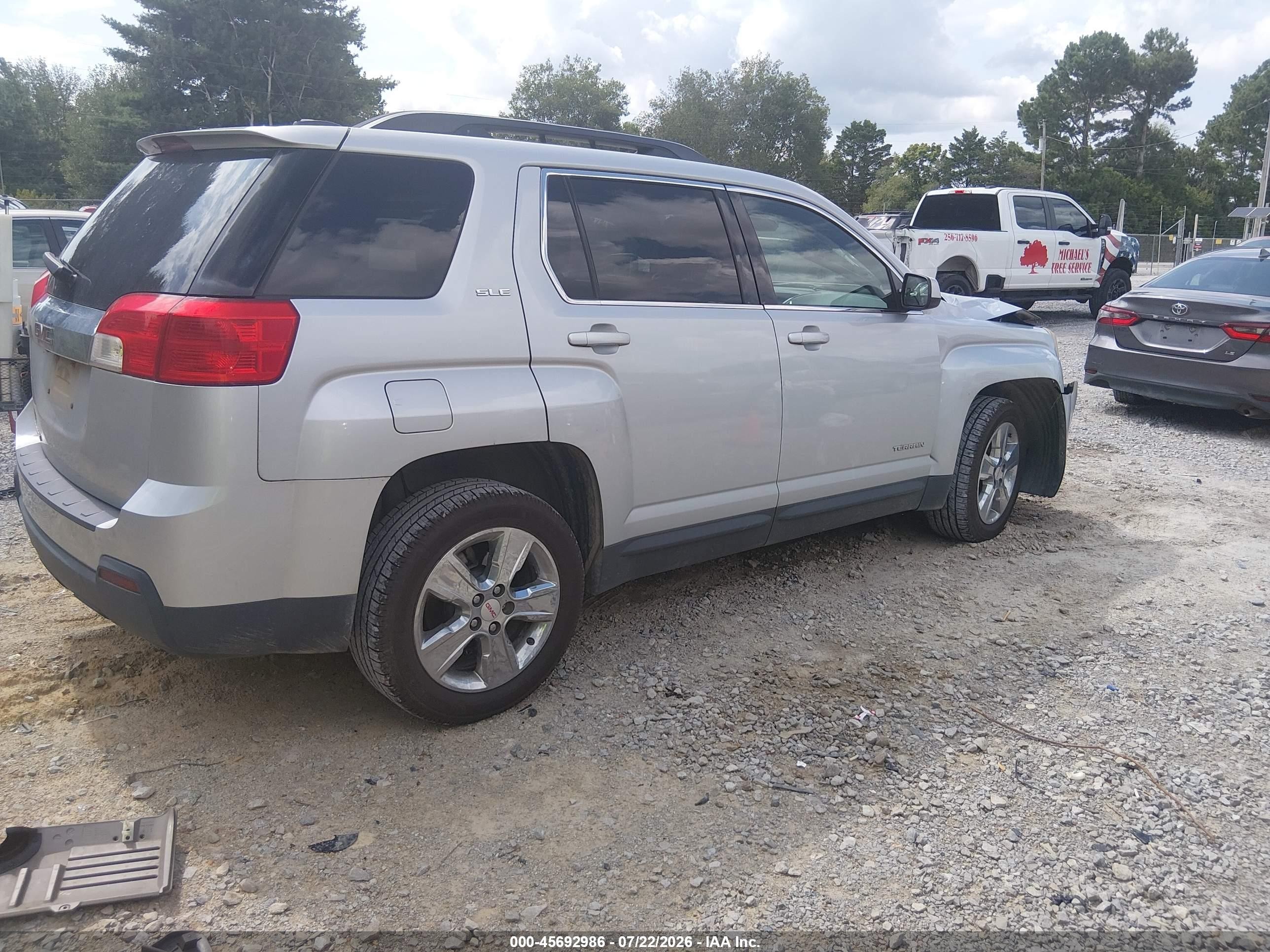 2015 Gmc Terrain Sle-2 Silver vin: 2GKALREK4F6364470