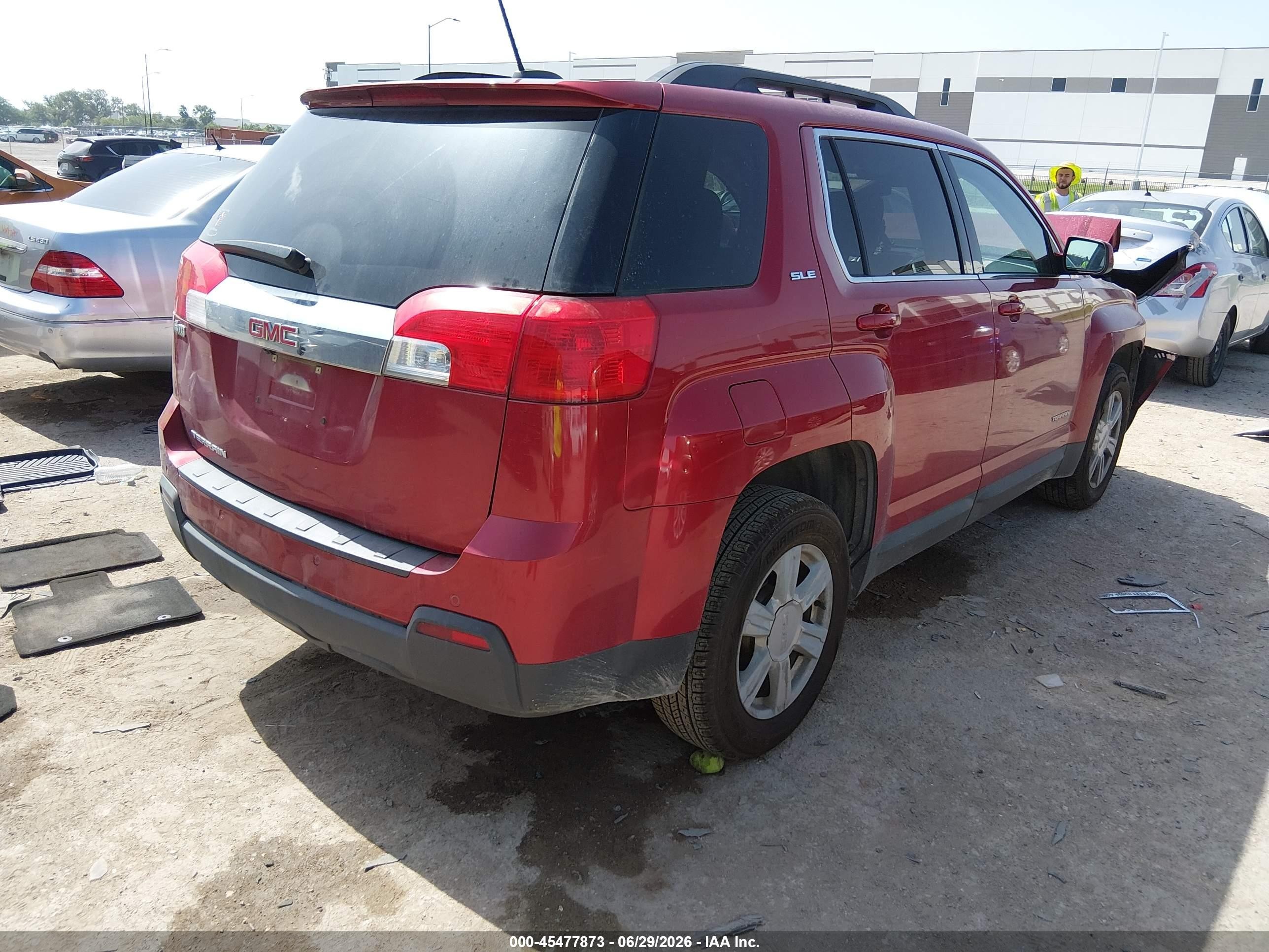 2015 Gmc Terrain Sle-2 Red vin: 2GKALREK7F6365872