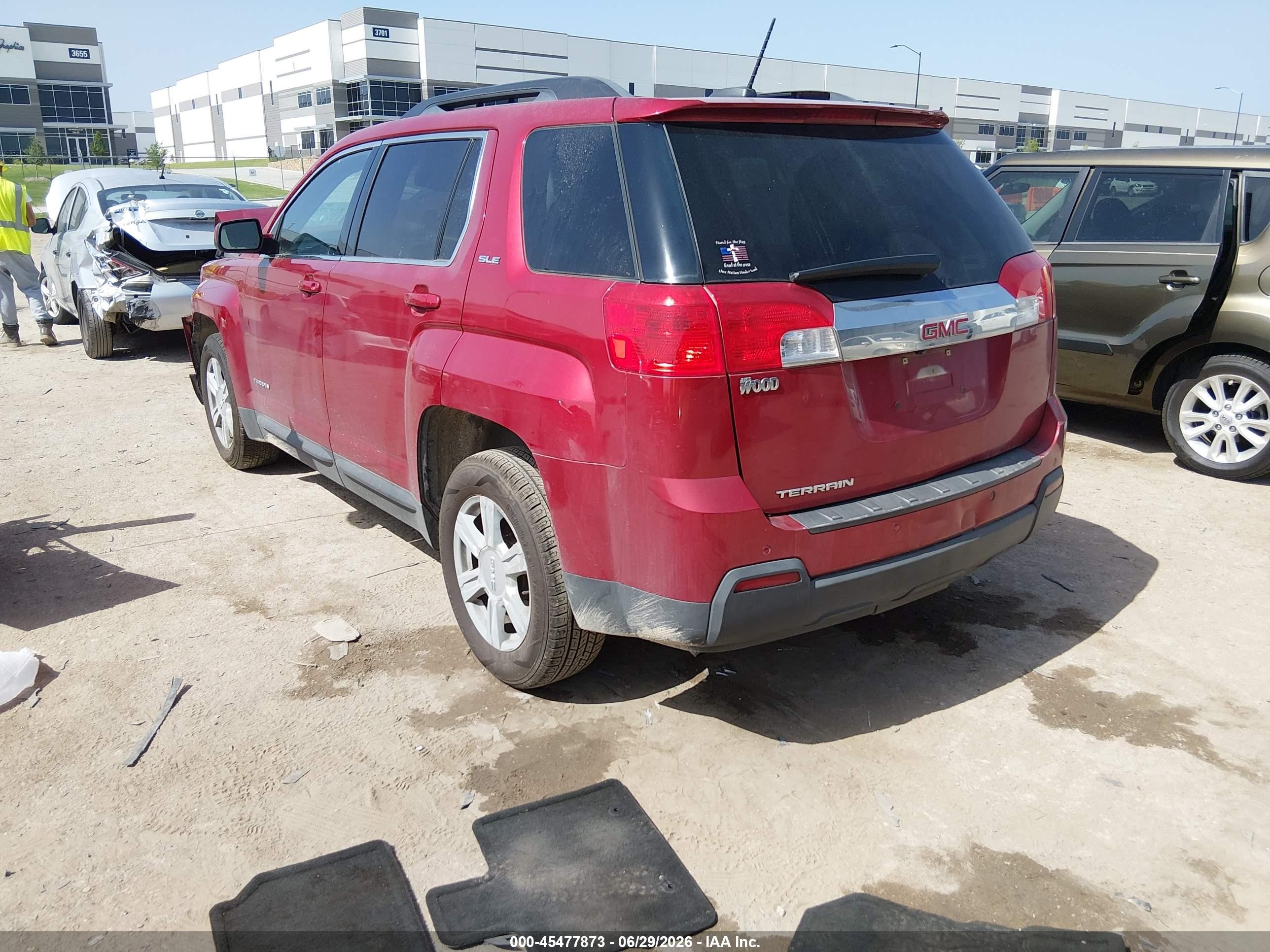 2015 Gmc Terrain Sle-2 Red vin: 2GKALREK7F6365872