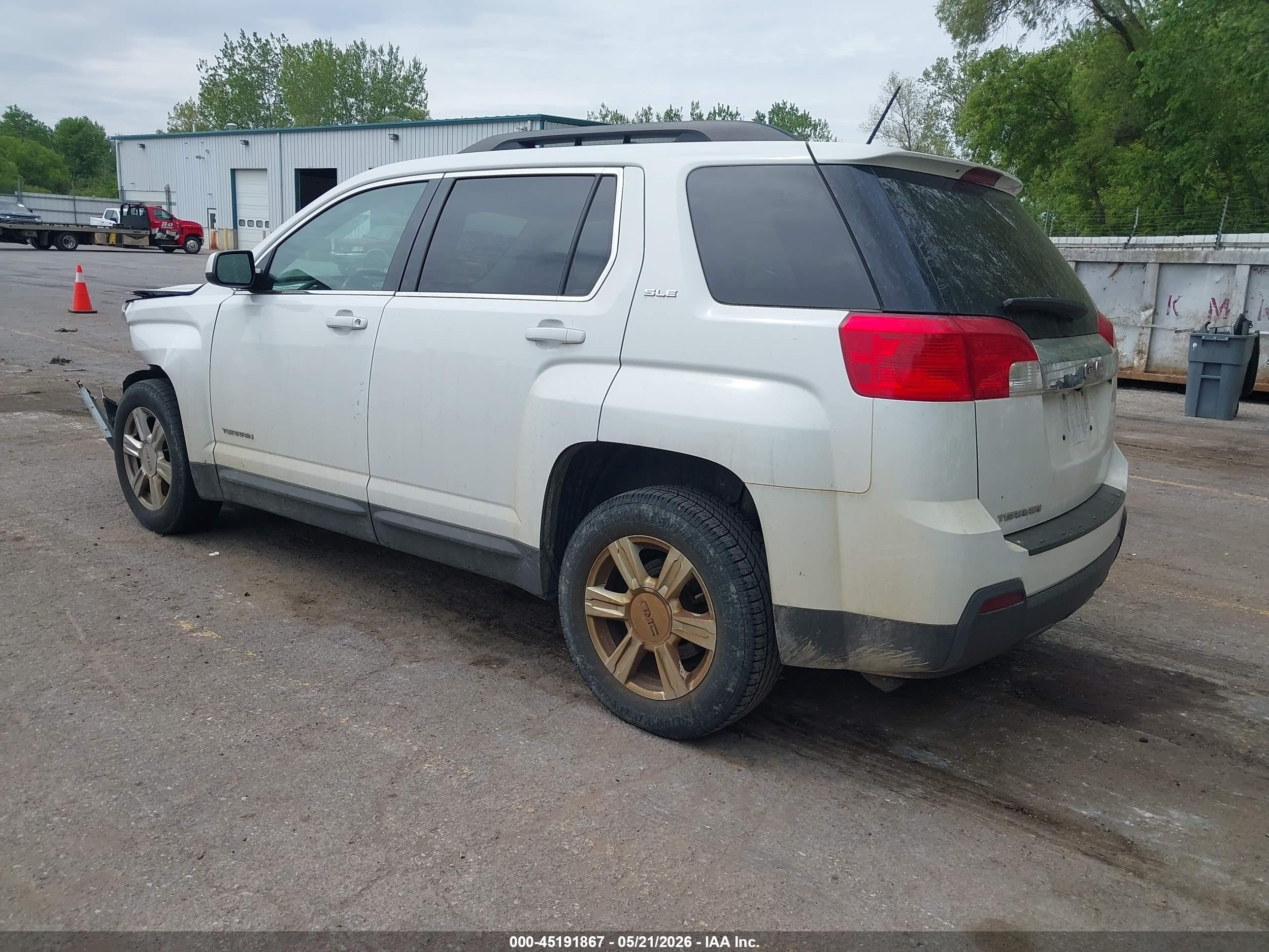 2015 Gmc Terrain Sle-2 White vin: 2GKALREK7F6406601