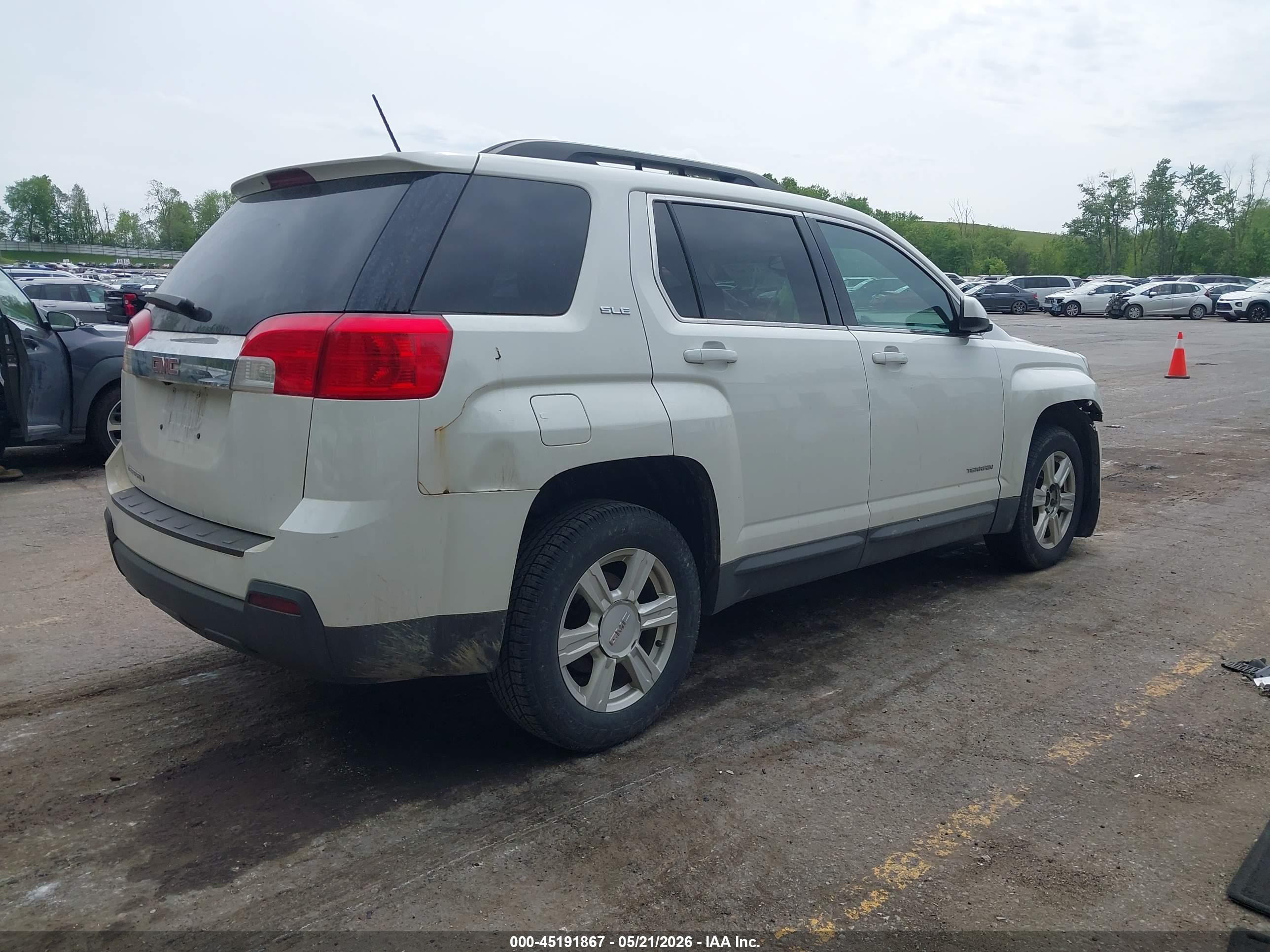 2015 Gmc Terrain Sle-2 White vin: 2GKALREK7F6406601
